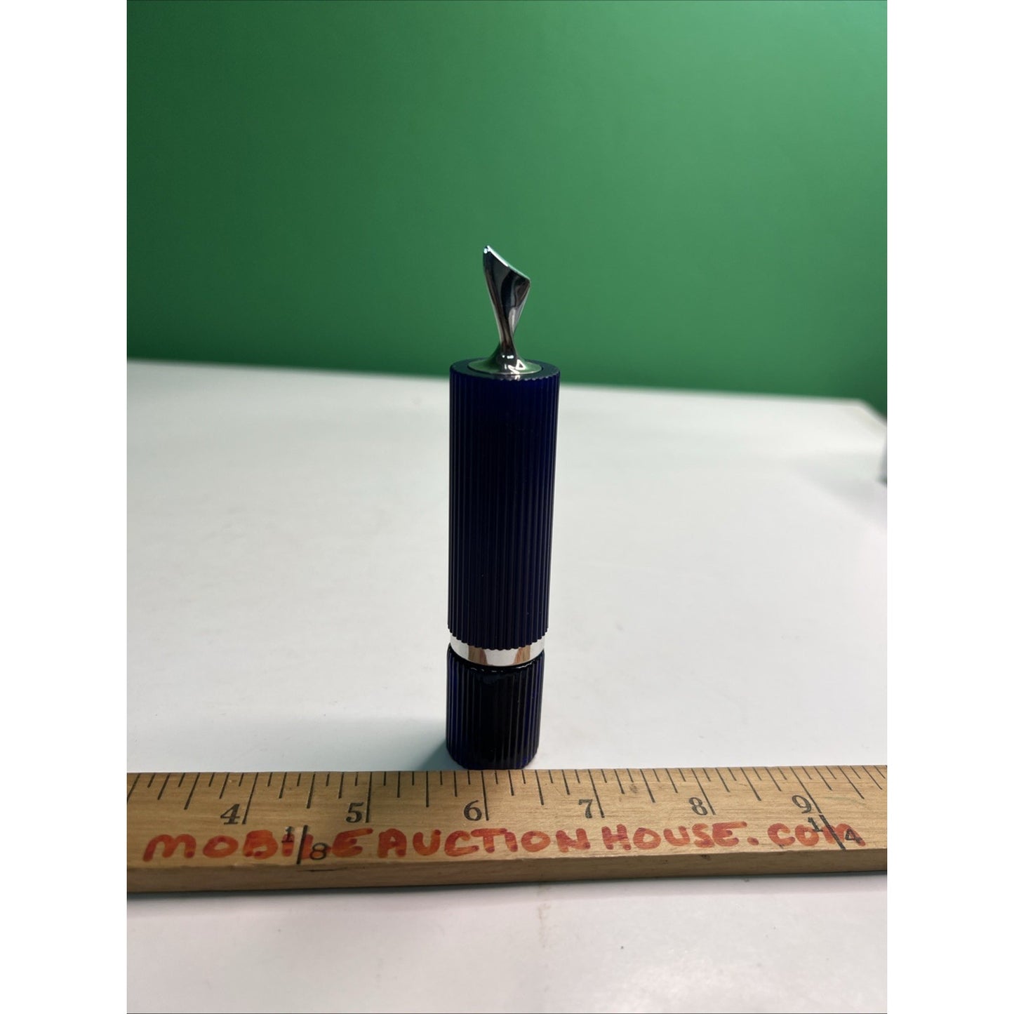 Vintage 1970's Avon Moonwind Perfume Rollette Navy Blue Bottle .33 oz Full