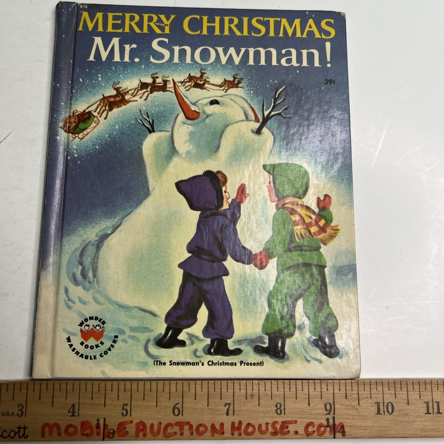 Merry Christmas Mr. Snowman by Irma Wilde Wonder Books 1951