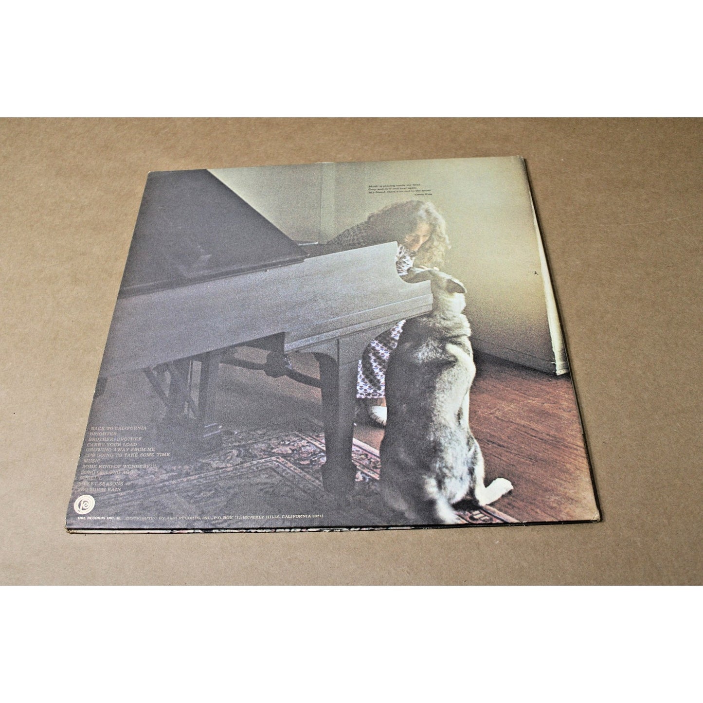 Vintage 1971 Album by Singer/ Songwriter Carole King - "Music" ft. James Taylor