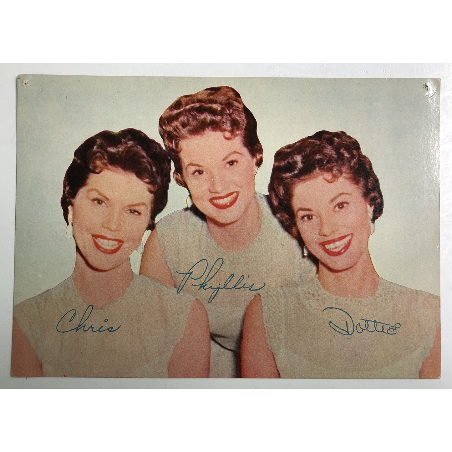 1950s McGuire Sisters Mail In Promo Print Photo CBS Coral Records Memorabilia