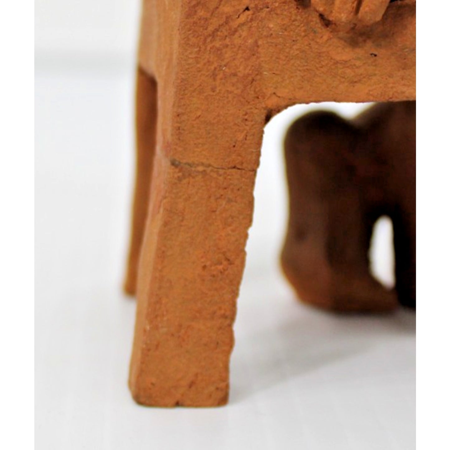 Original Art Sculpture- Terra Cotta- Seated Nude, Signed, 7.75" H
