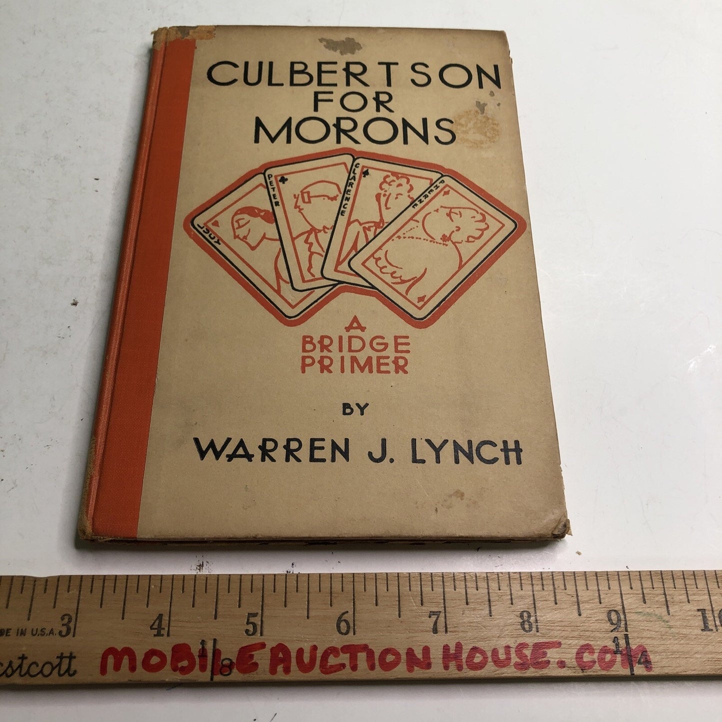 Culbertson for Morons A Bridge Primer Warren J. Lynch 1931 HC 1st Edition SIGNED