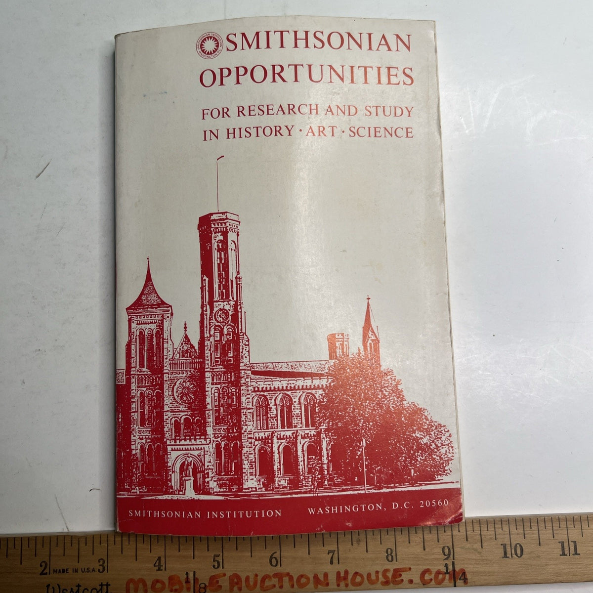 1974 PB Smithsonian Opportunities For Research In History Art Science Washington