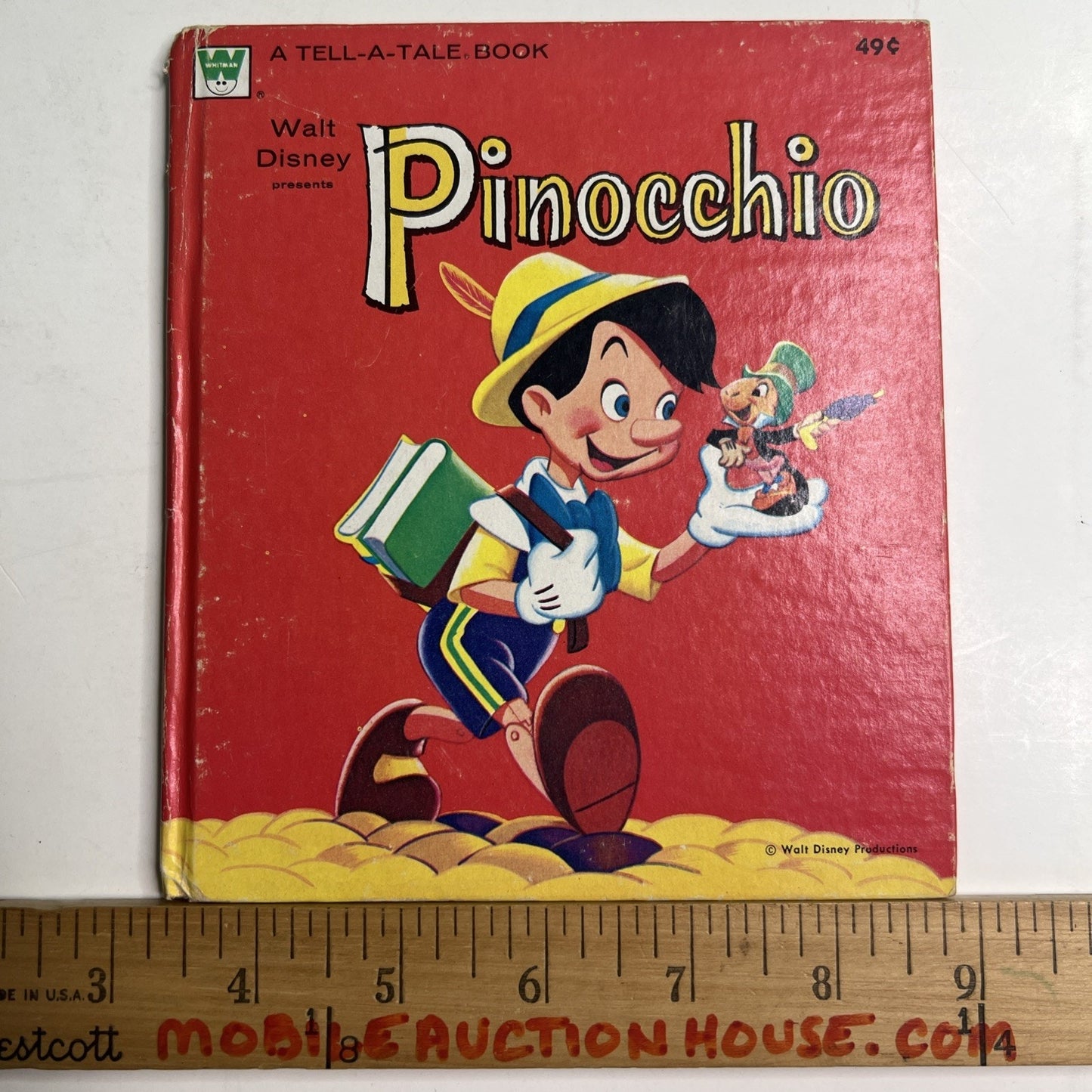 Walt Disney Presents Pinocchio 1961 A Tell-A-Tale Book Children's HC