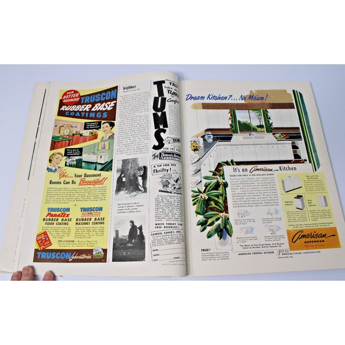 1949 March The American Home Magazine- House Garden Interiors MCM Decorating Ads