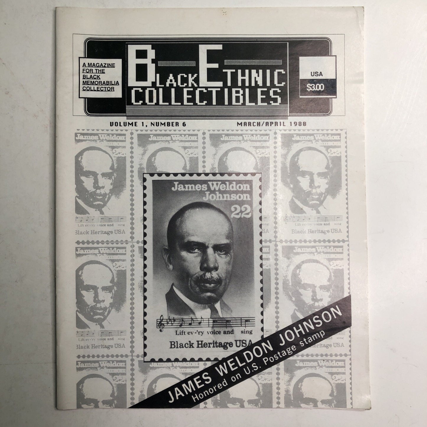 Vintage Black Ethnic Collectibles Magazine March/April 1988 Volume 1 Number 6