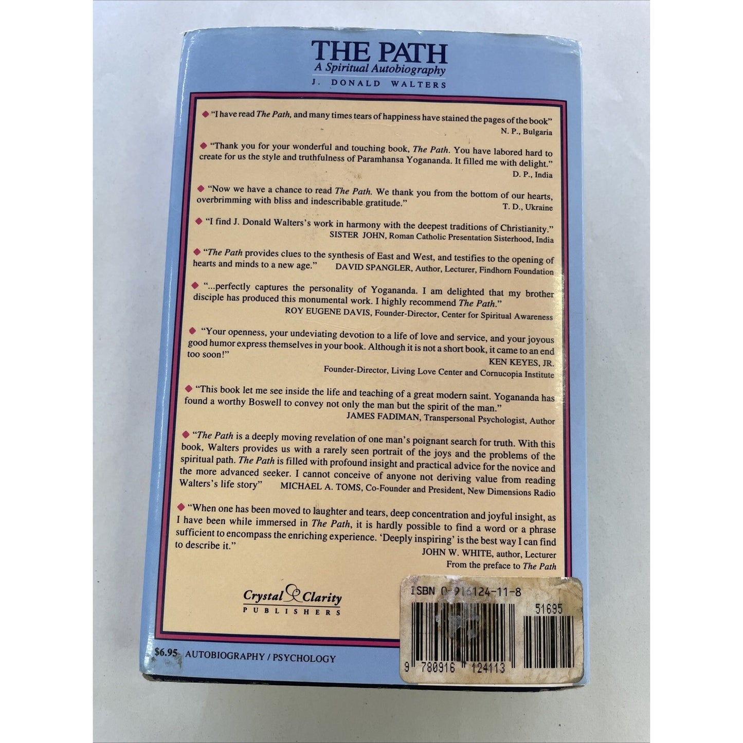 The Path : A Spiritual Autobiography by J. Donald Walters (1977, Hardcover)
