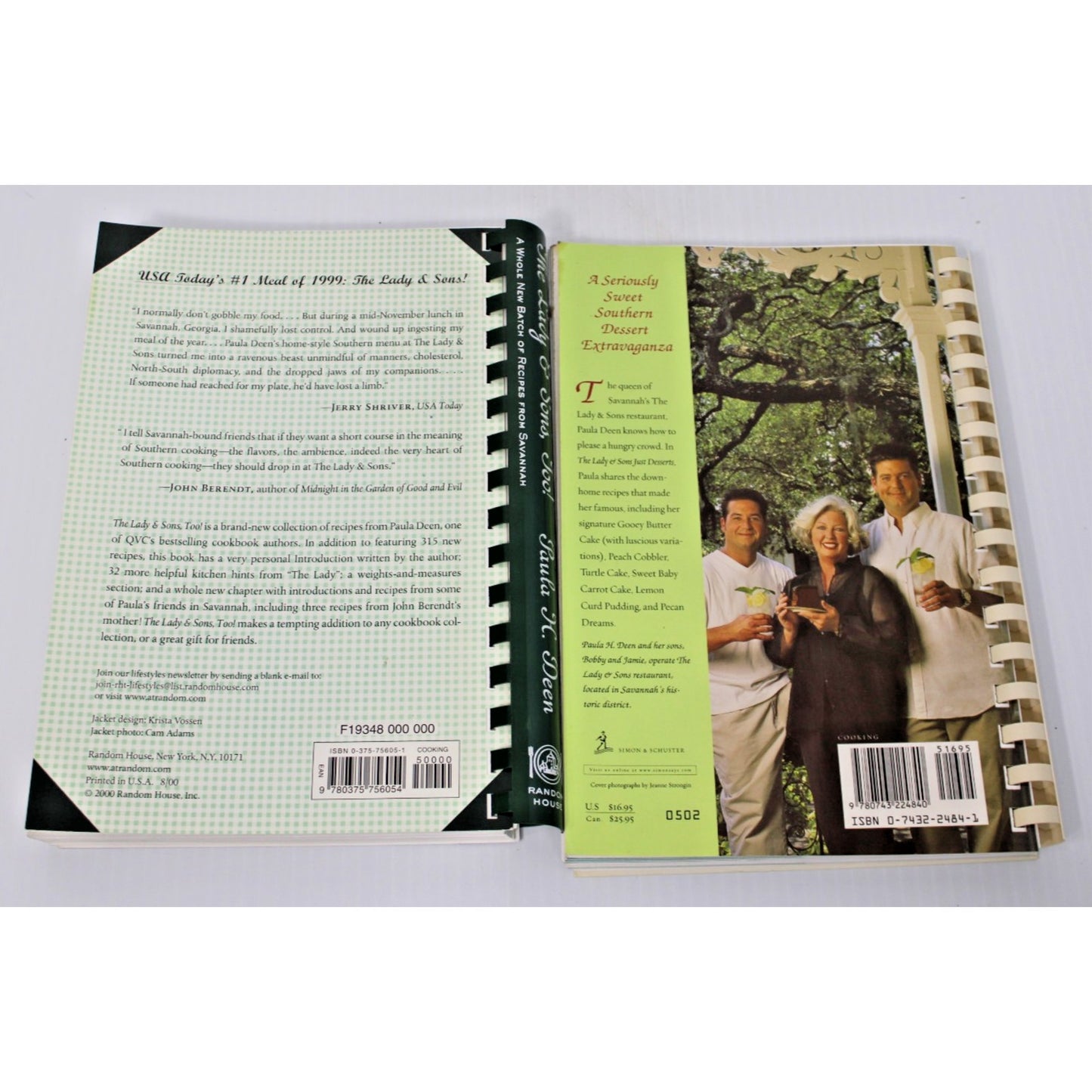 Paula Deen 2 Cookbooks- Just Desserts/ The Lady & Sons, Too!
