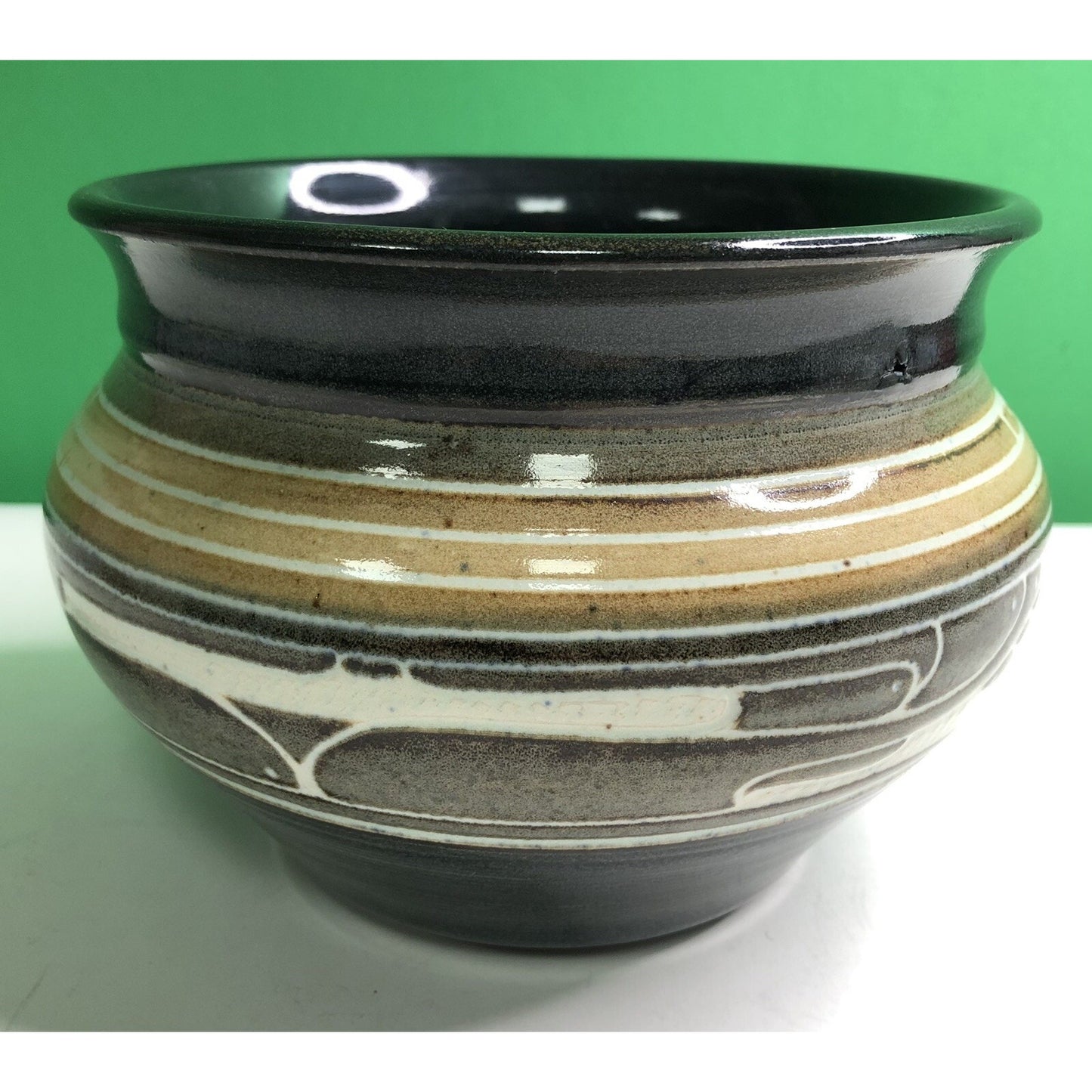 1988 CHARLES SMITH Art Pottery Vase Planter African American- Mobile, Alabama