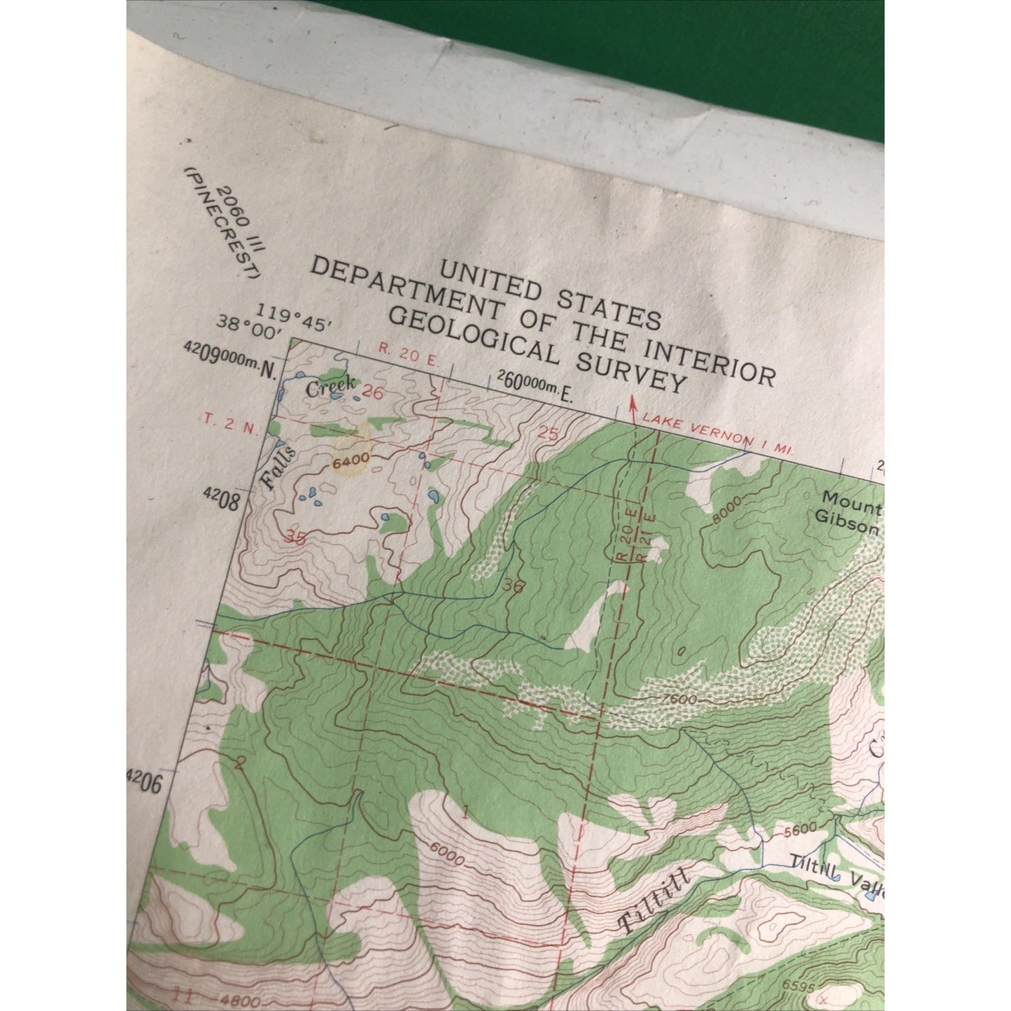 Lot 2 Topographical Maps California Yosemite National Park USGS 1956 - 17”x22”