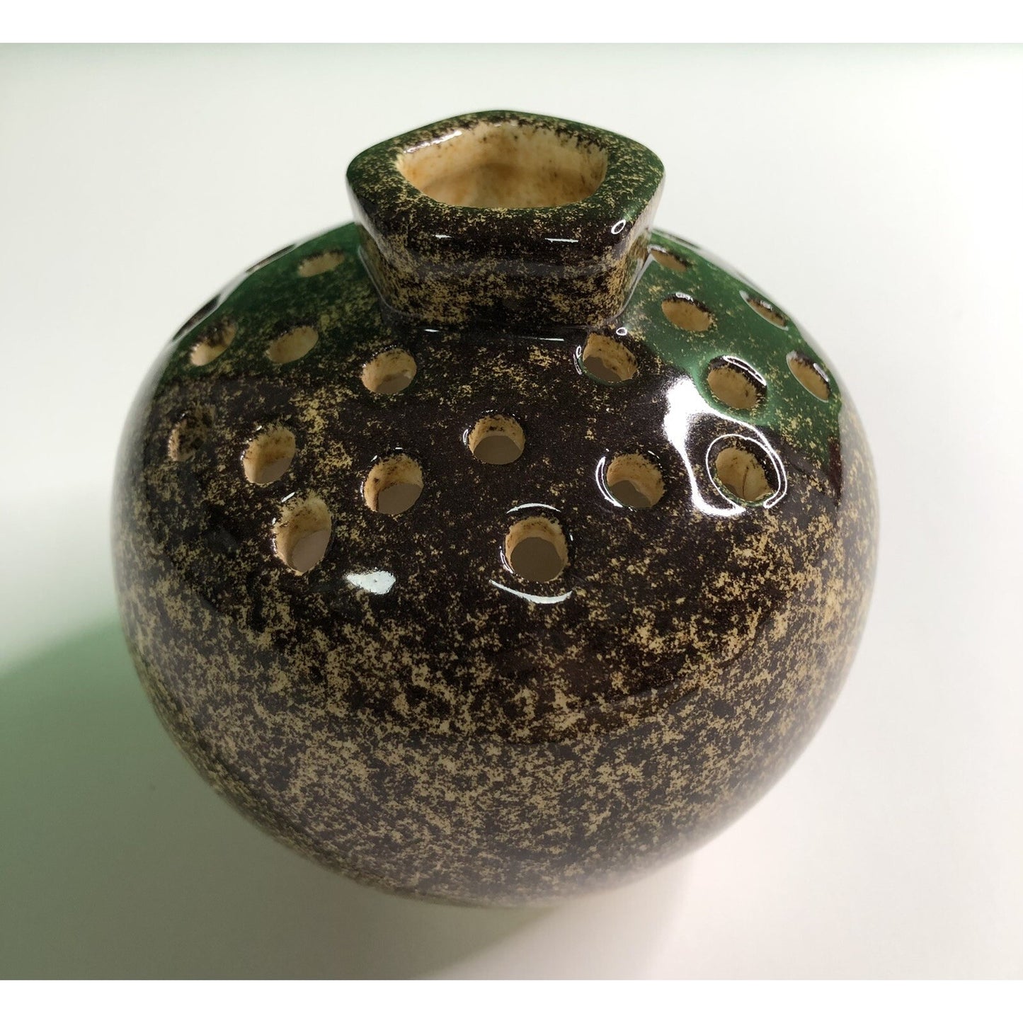 Vintage KELLOGGS ART POTTERY FLOWER FROG Incense Burner Northern Michigan