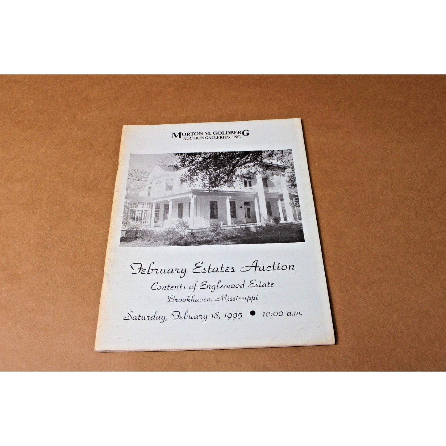 Englewood Estate Auction Catalog, 1995 Brookhaven, Mississppi, Morton Goldberg