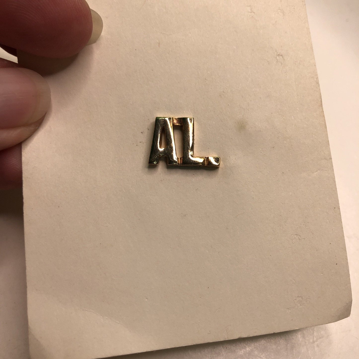 Vintage Goldtone AL. Alabama Lapel Hat Scarf Pin Pinback