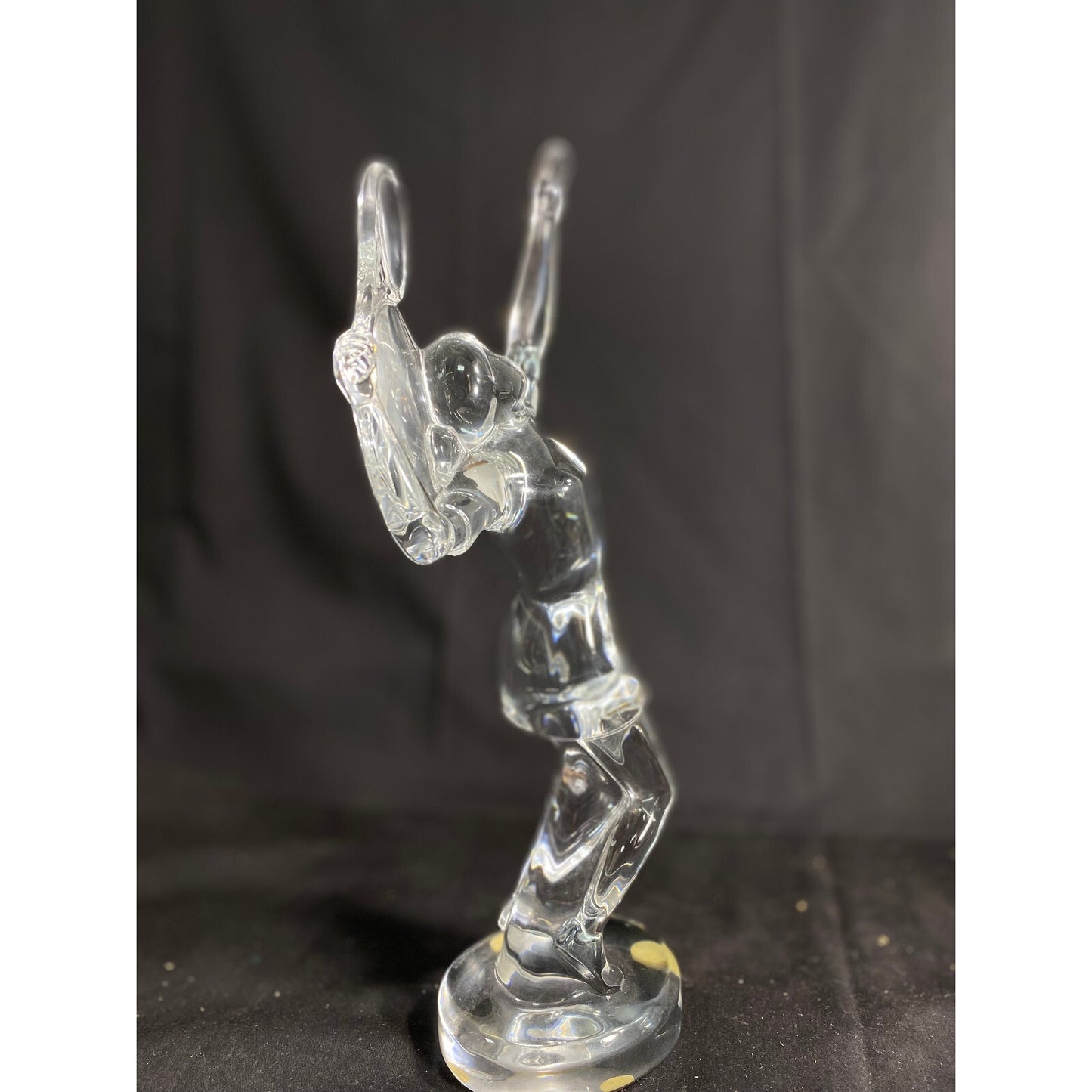 Vintage Baccarat Crystal- Female Tennis Player 10-Inch Statue