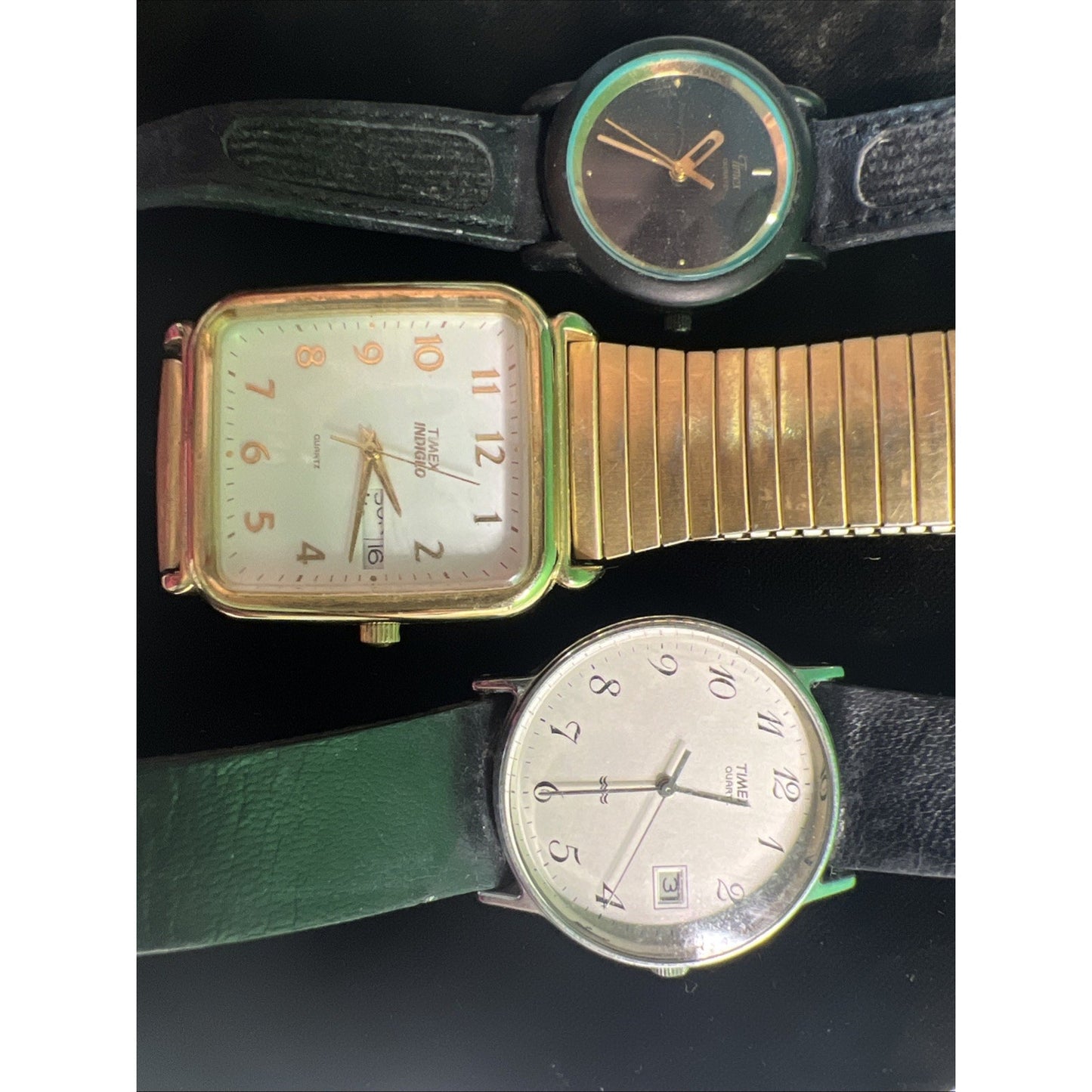 Lot Of 3 Timex Quartz Watches For Parts Or Repair