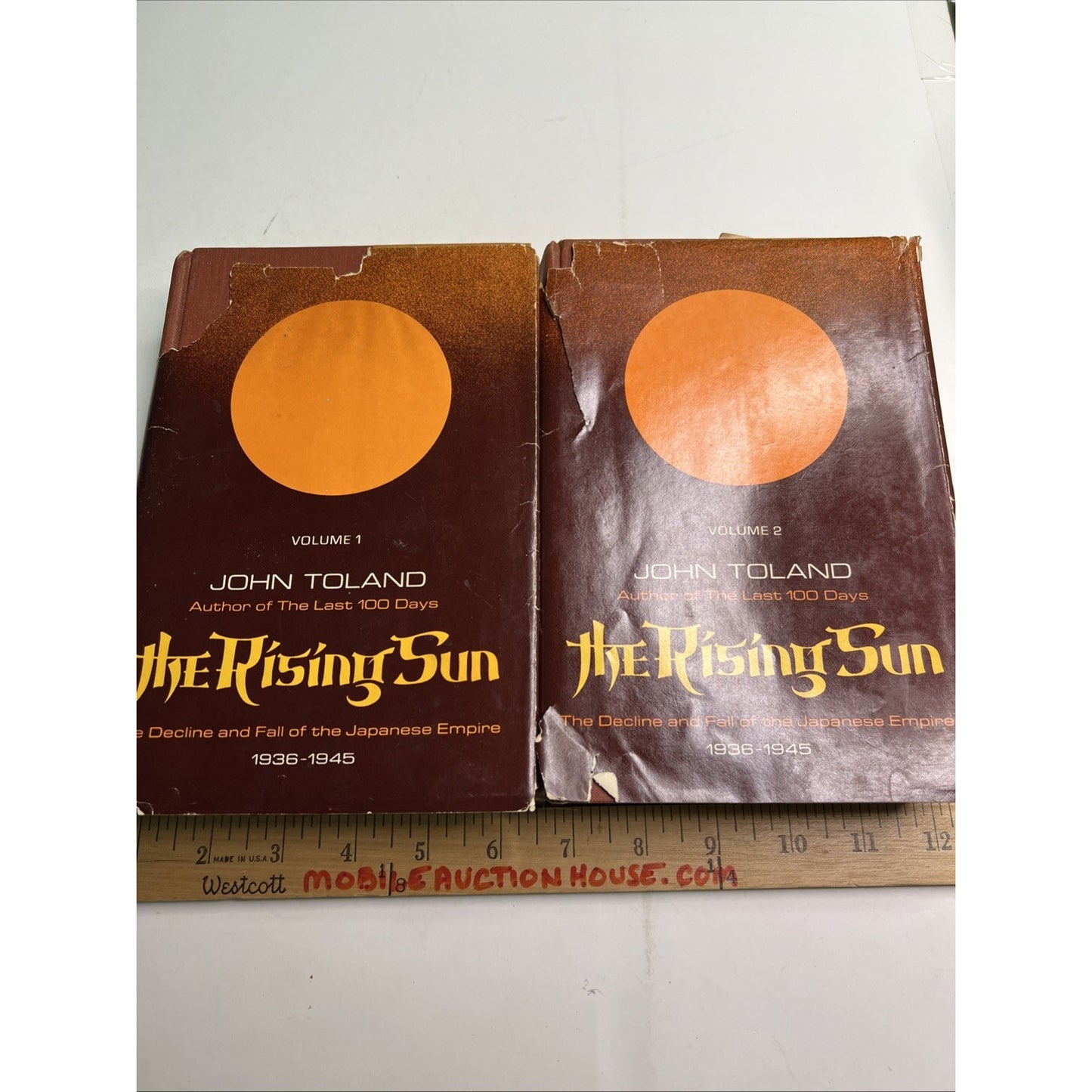 The Rising Sun John Toland Volumes 1-2 Book Club Edition Random House 1970 HC DJ
