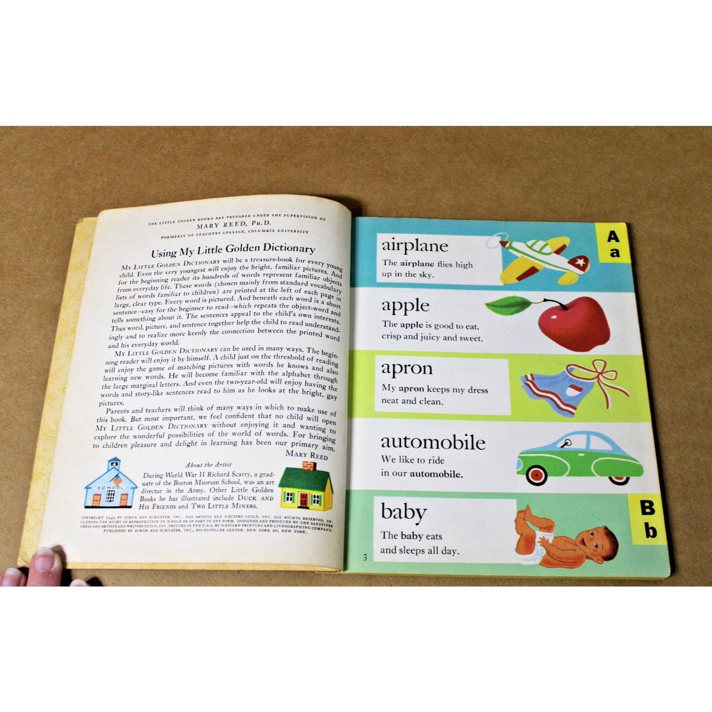 VTG 1949 MY Little Golden Dictionary Children's Book, Richard Scarry 1st Ed. VG