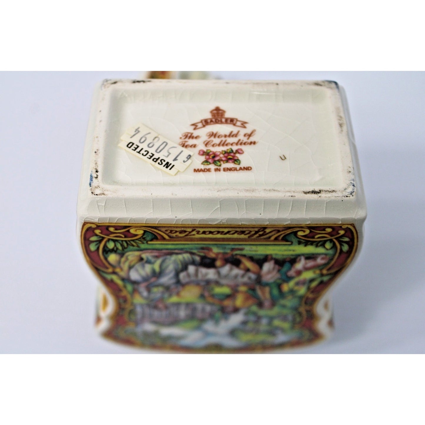 Vintage James Sadler Staffordshire England Afternoon Tea Caddy w/ Lid Porcelain