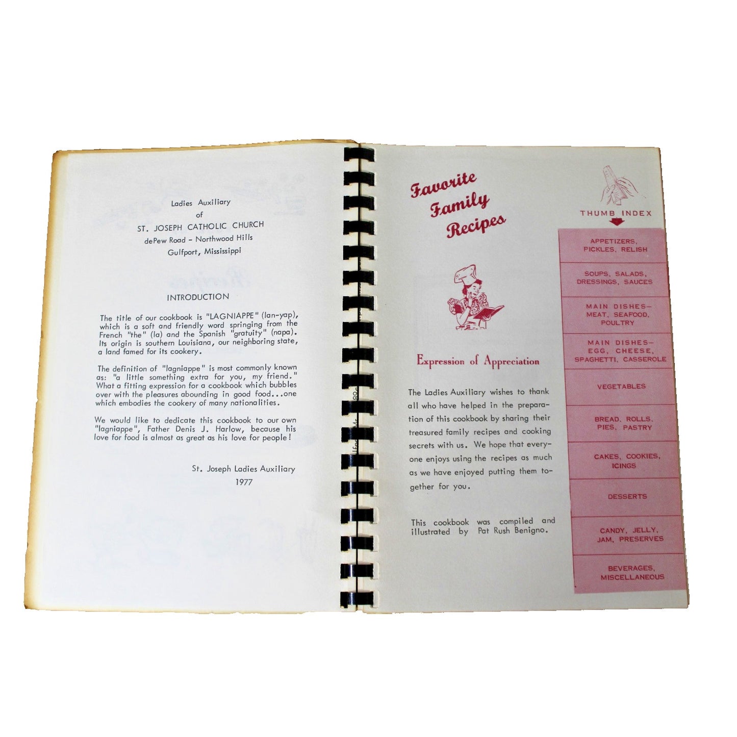 Lagniappe Favorite Recipes St. Joseph Ladies Auxiliary Gulfport Mississippi 1977