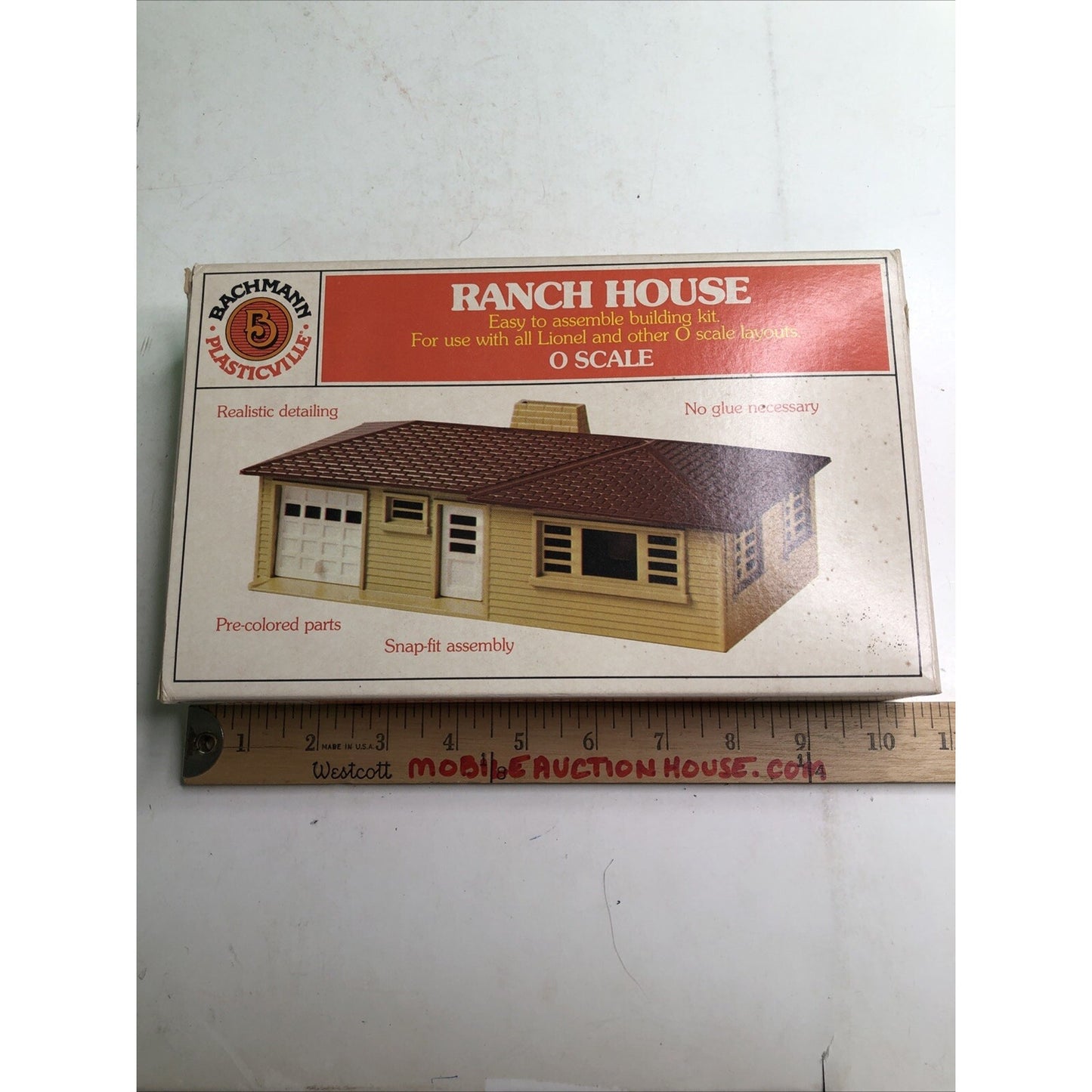 Bachmann Plasticville O Scale #1934 Ranch House Snap Fit Kit Train Lionel