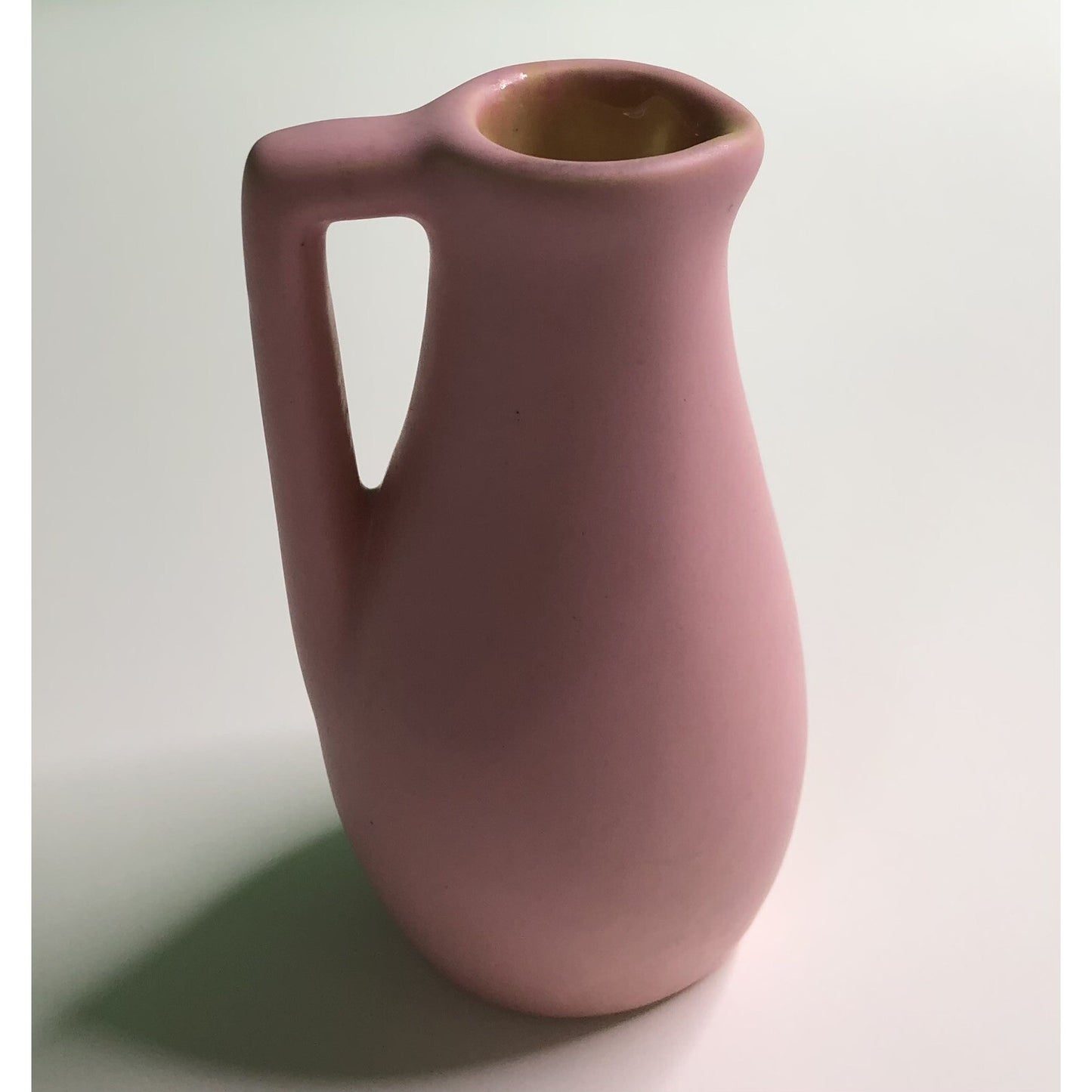 Vintage KELLOGGS POTTERY CREAMER Vase Pink Northern Michigan