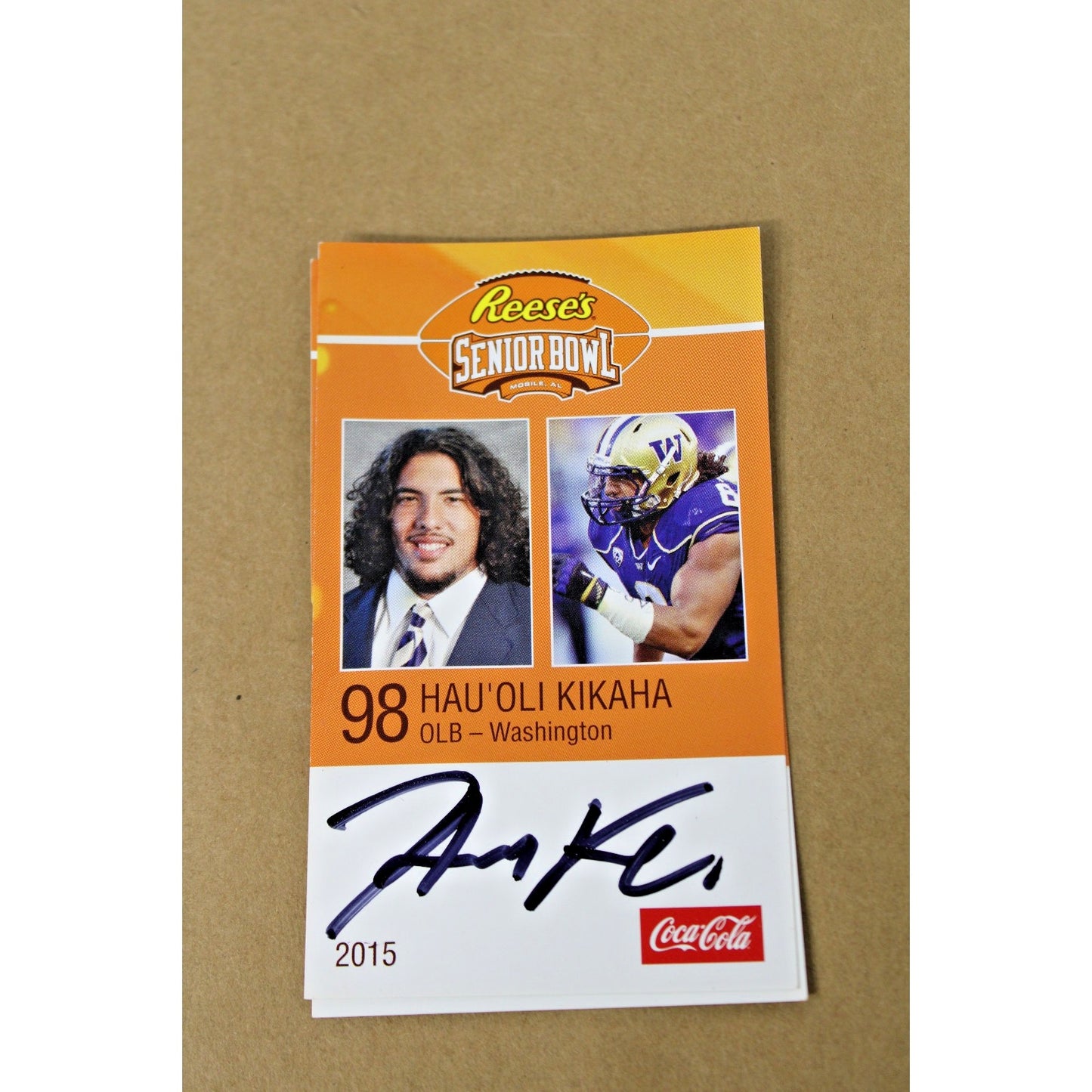2015 Senior Bowl Signed/ Autographed Card, Hau'oli Kikaha (New Orleans Saints)
