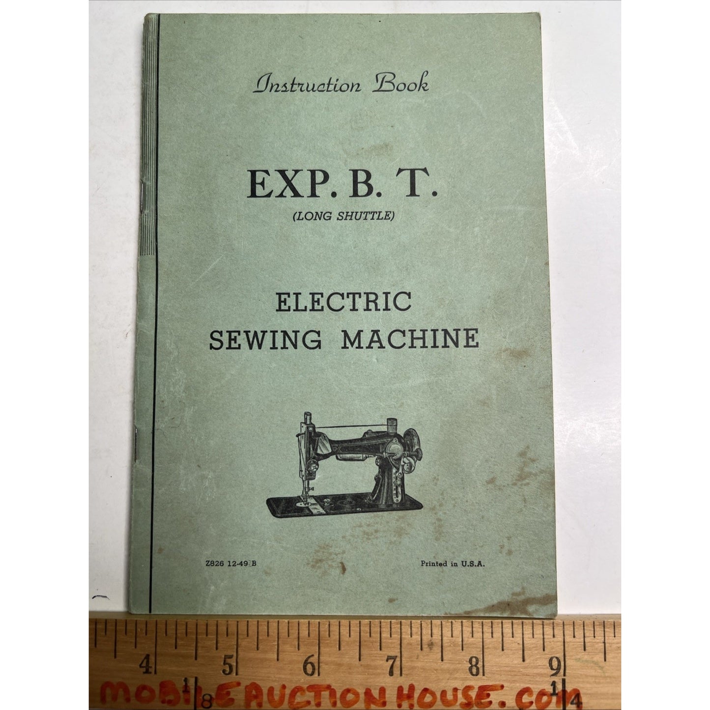 EXP. B. T. Electric Sewing Machine Instruction Book Manual Parts History PB