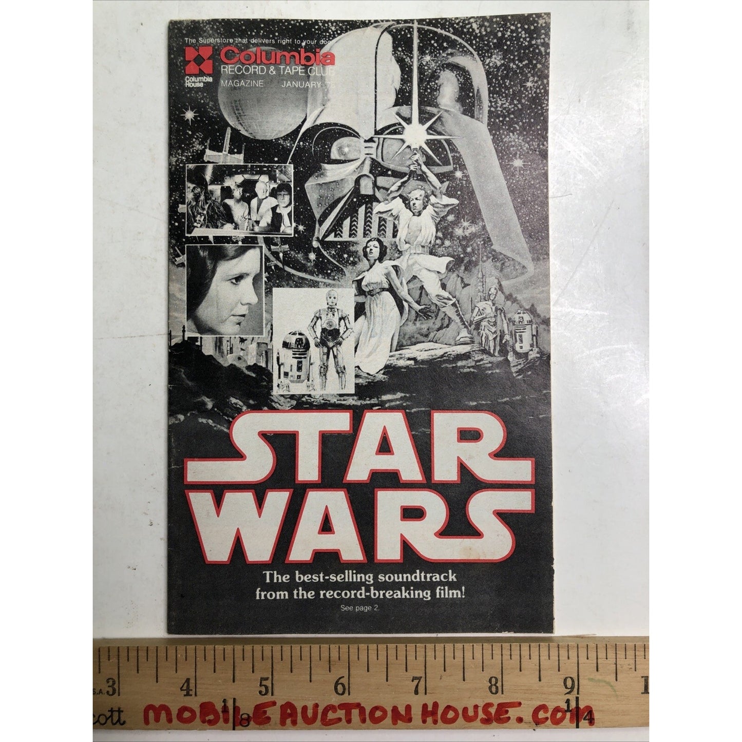 ORIGINAL1978 STAR WARS FULL COVER PHOTO Columbia House Records & Tapes Magazine