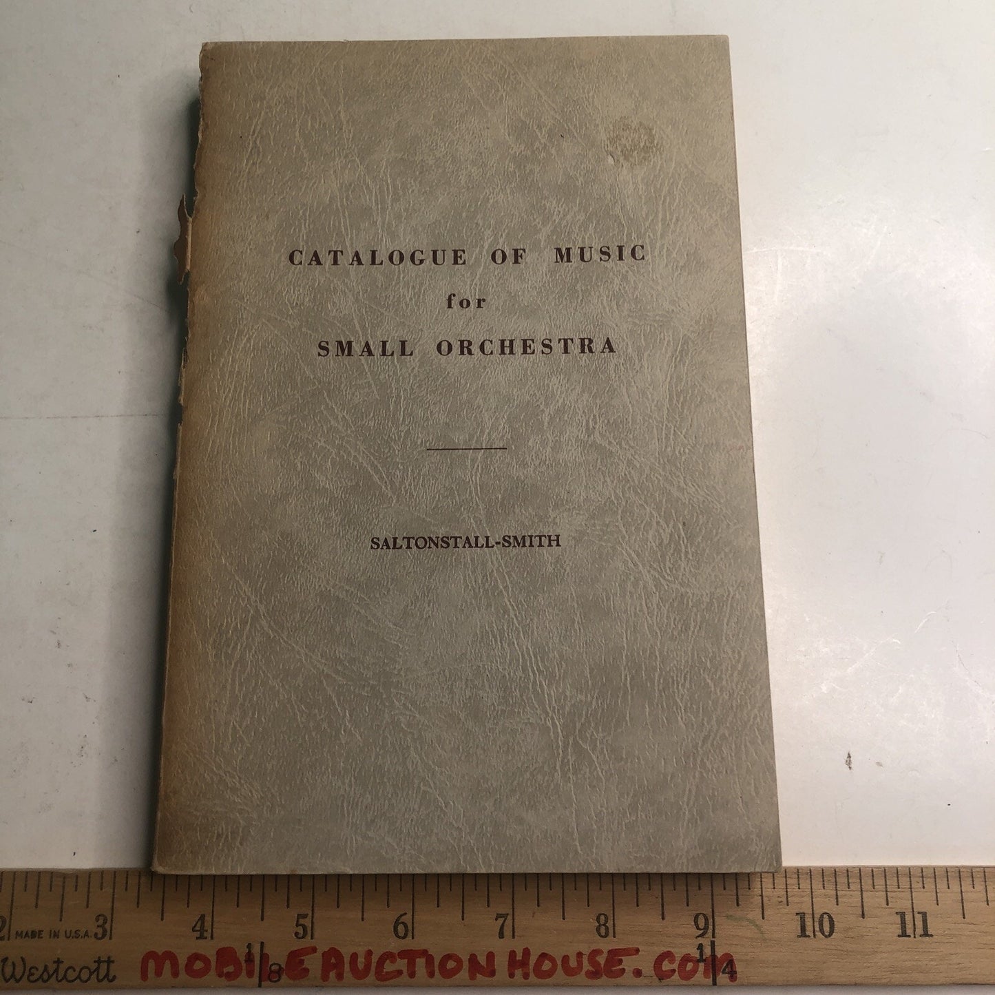 SALTONSTALL & SMITH Catalogue of Music For Small Orchestra 1947 PB