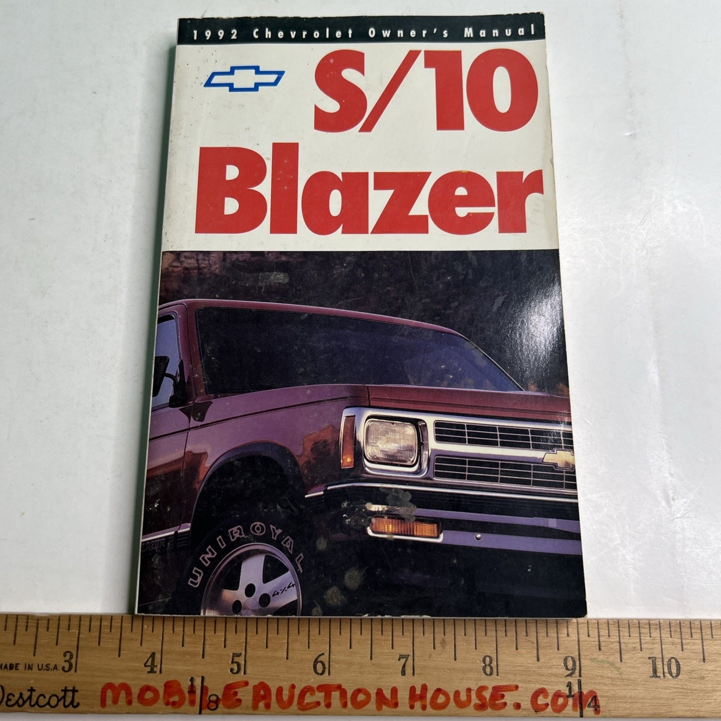 1992 CHEVROLET S-10 BLAZER OWNERS MANUAL GOOD CONDITION