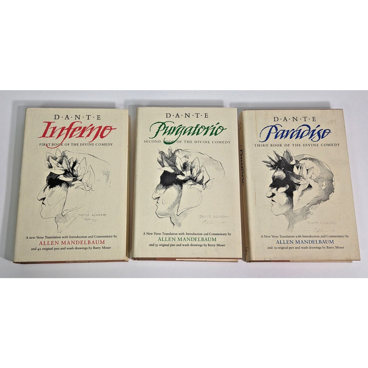 Dante Alighieri The Divine Comedy 3 Vol Set Allen Mandelbaum Barry Moser BOMC