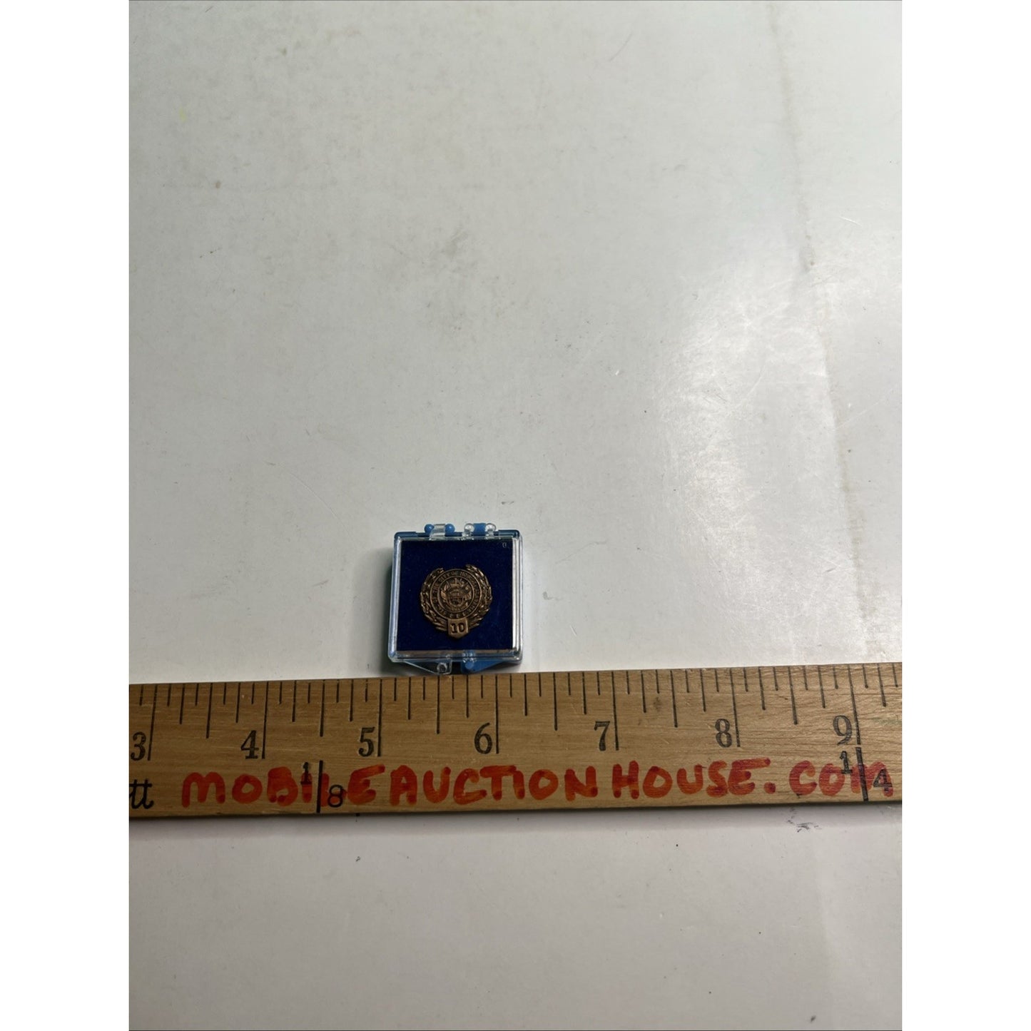 Vintage Seal Of The City Of Mobile Alabama 10 Year Service Clutch Pin Boxed