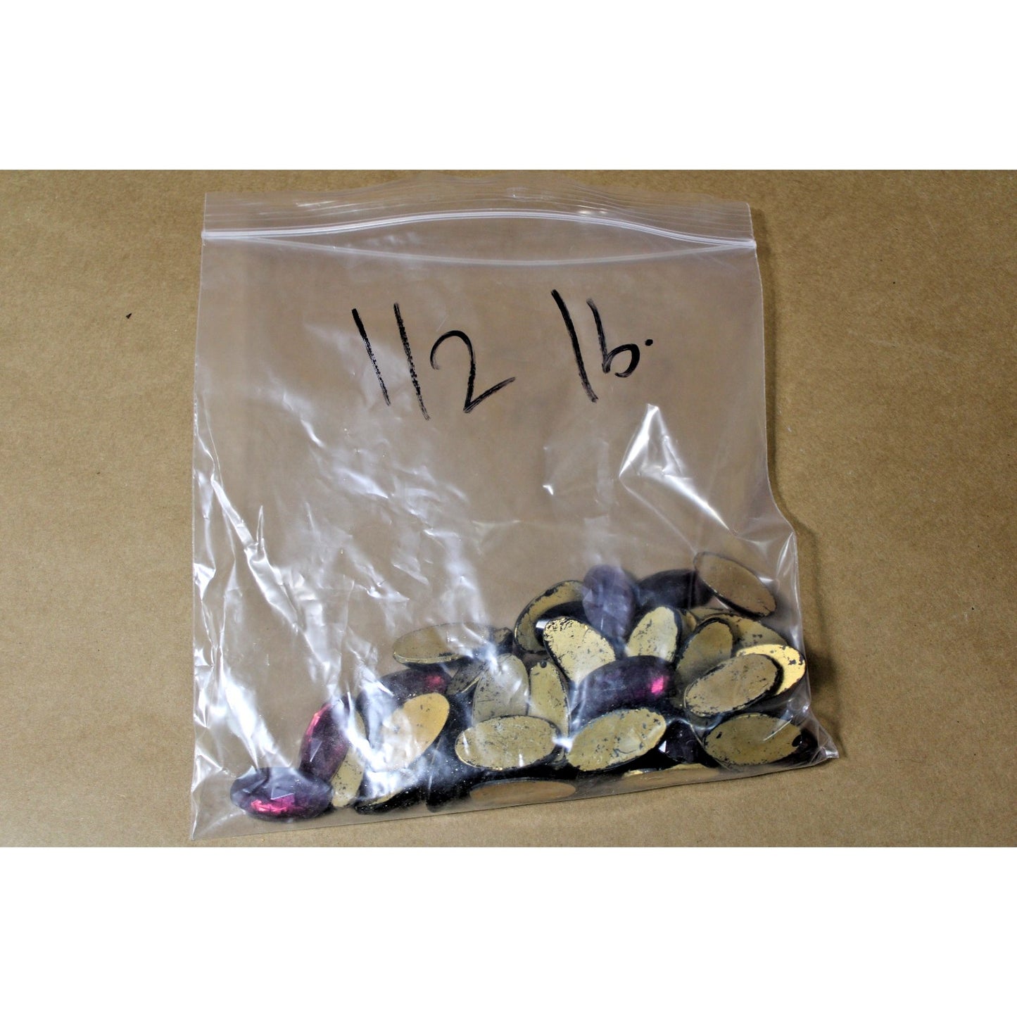 30mm Faceted Cabochons, NOS West Germany Amythest Purple Jewels, 1/2 lb Bag VTG