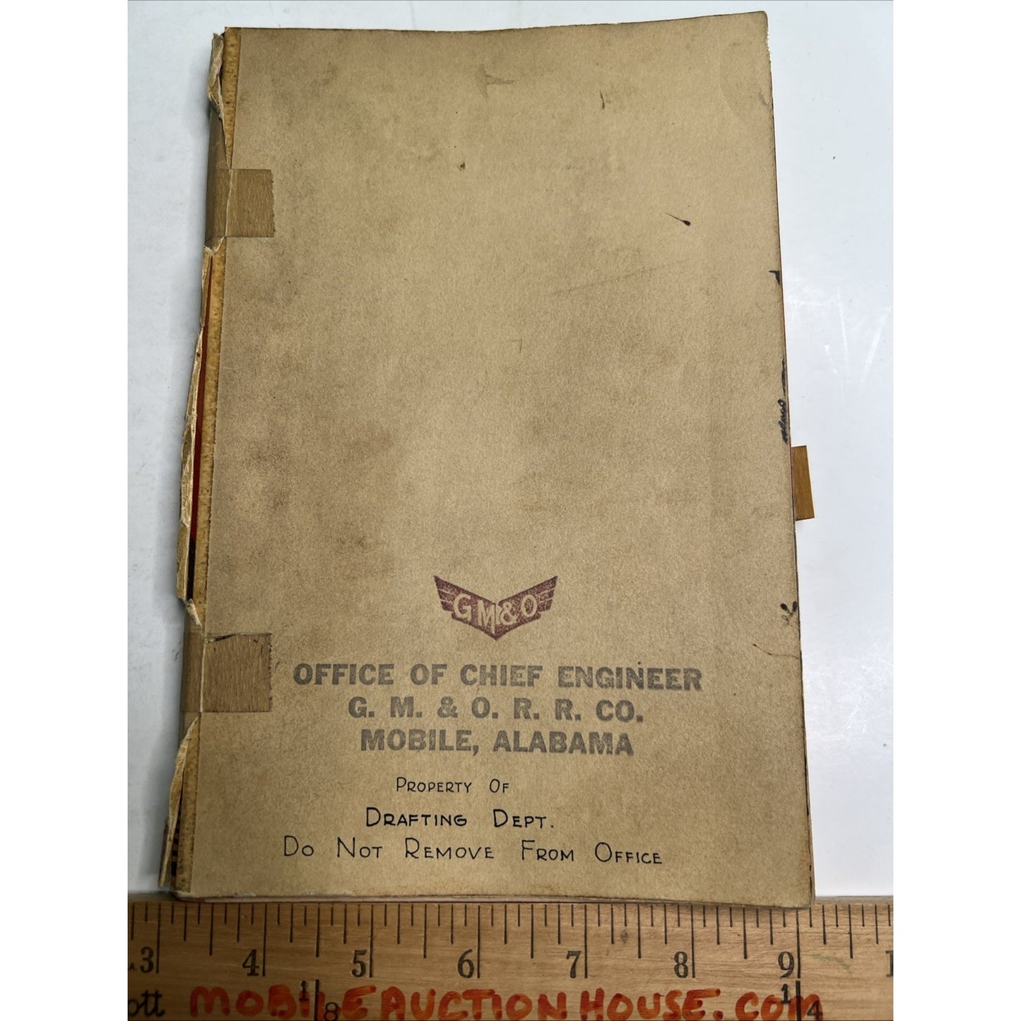 1948 Speedball Lettering Book Property GM&O RAILROAD DRAFTING DEPT MOBILE AL
