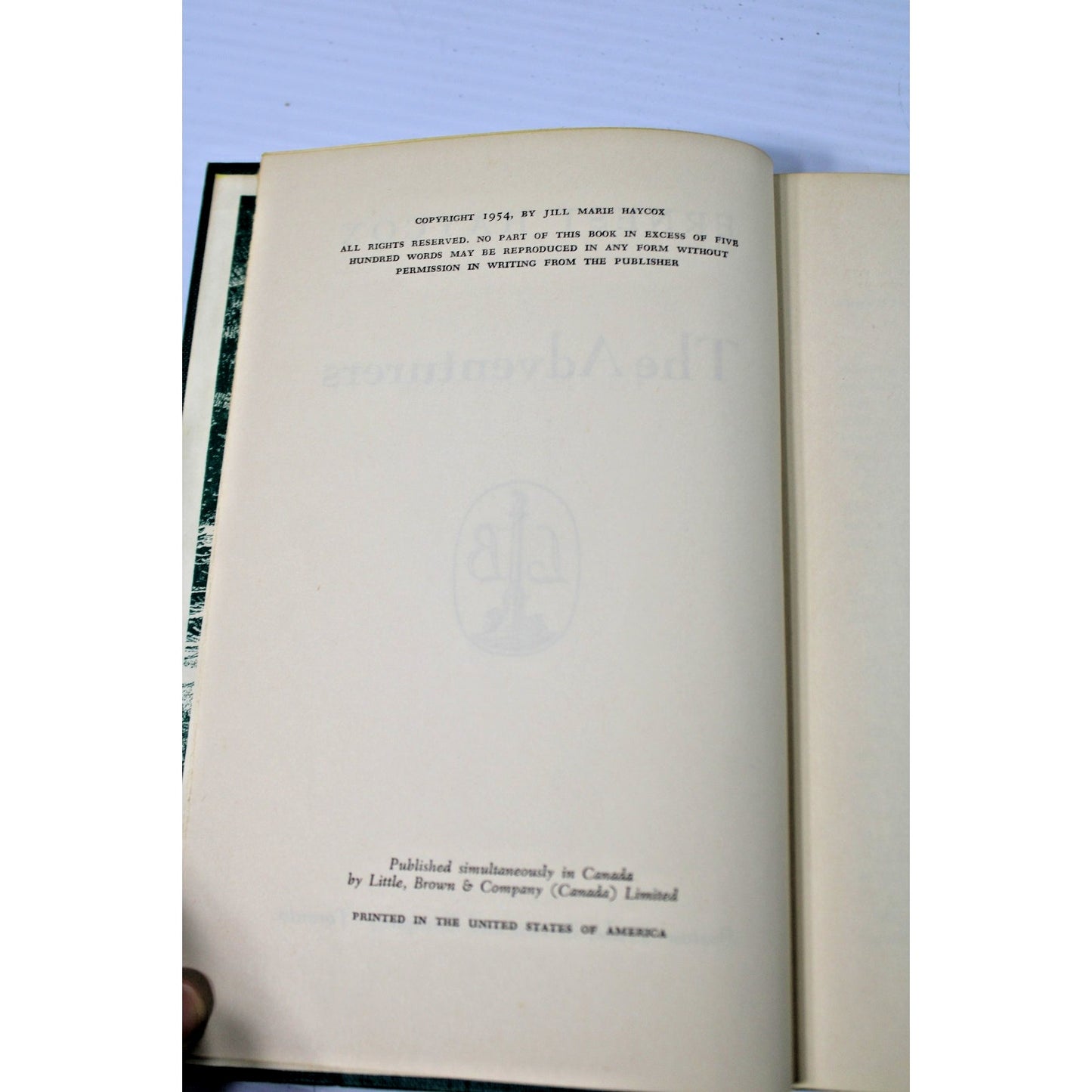 The Adventurers- Ernest Haycox, 1954 Hardcover Western Adventure Historical Fic.