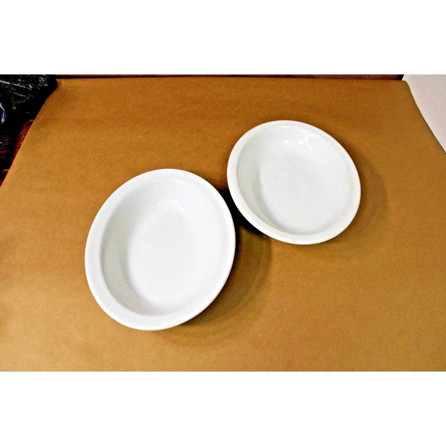 Vintage Shenango Oval Serving Bowls Pair USQMC Quartermasters Rare 12" x 9.25"