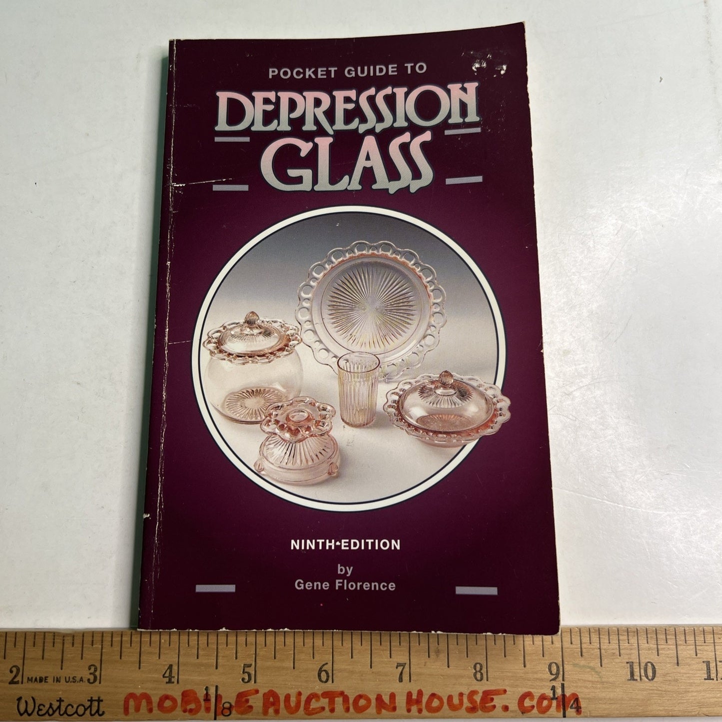 Pocket Guide To Depression Glass 9th Ed by Gene Florence 1995 PB Illustrated