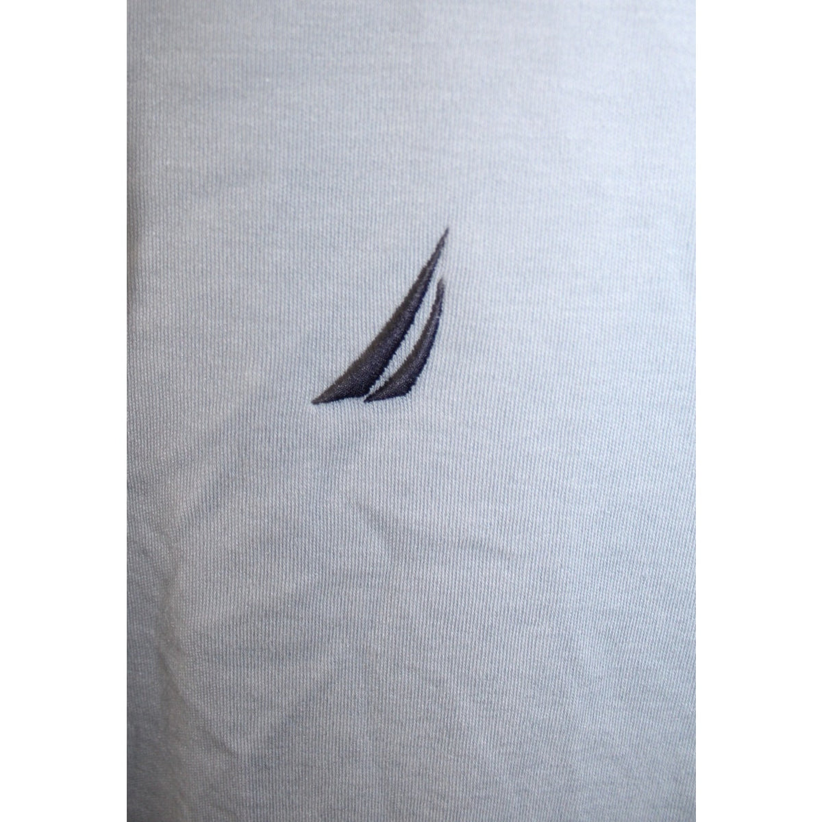 Nautica Men's Classic Fit Large L Performance Deck Polo Powder Blue Embroidered
