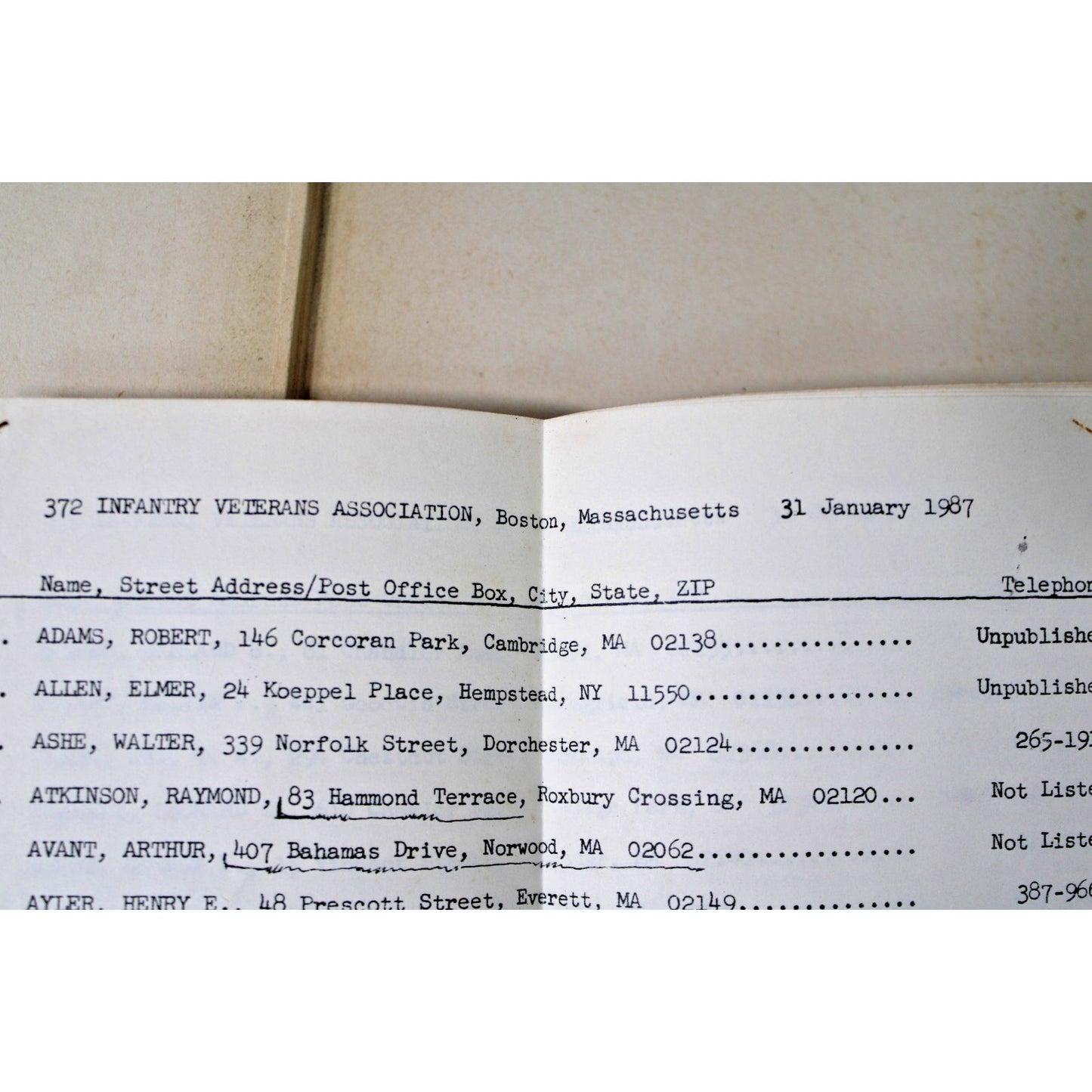 1945 WWII 372nd Infantry Regiment Yearbook US Army Fort Huachua, AZ