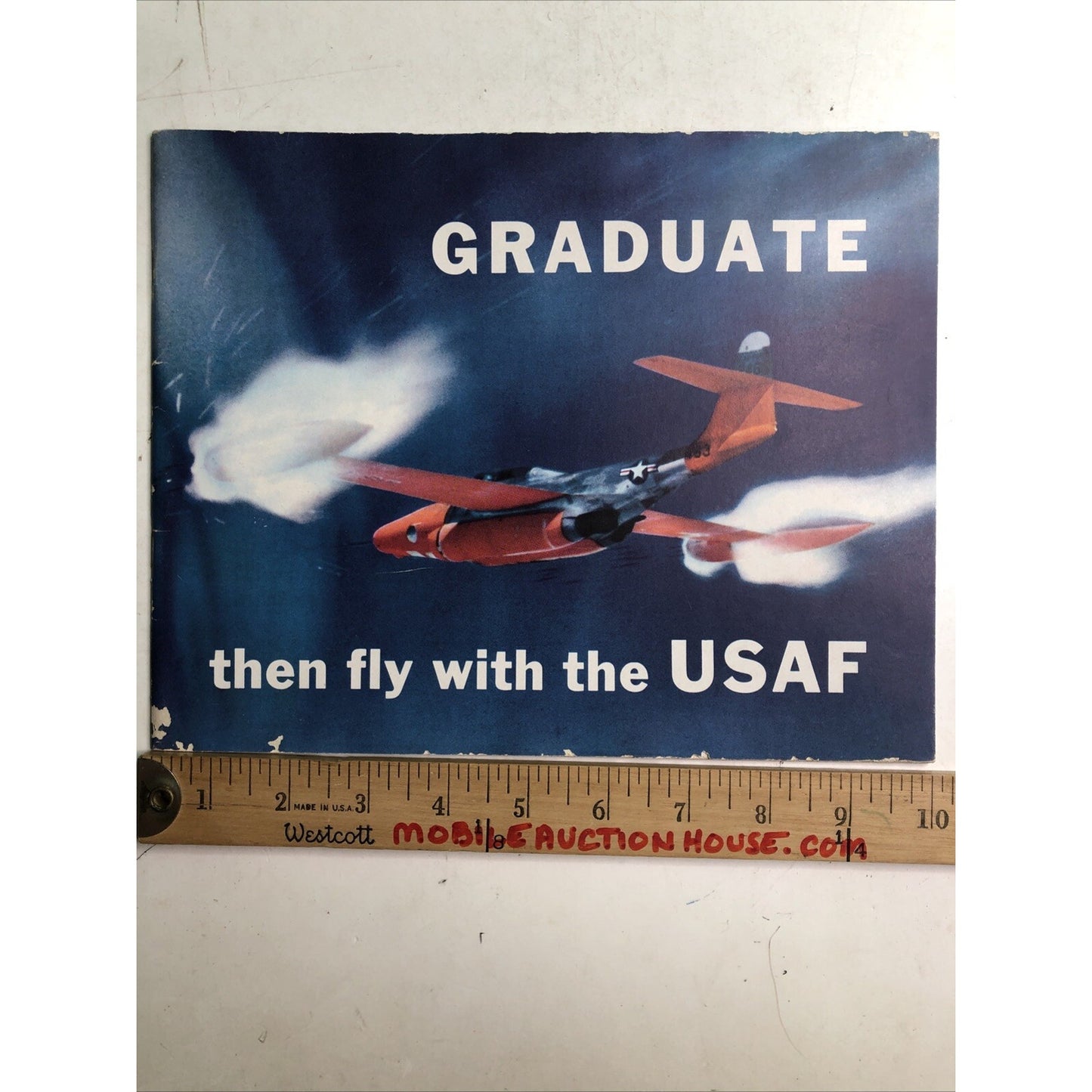 1953 USAF Air Force recruiting booklet 10x8" 40 pages color photos Graduate Fly