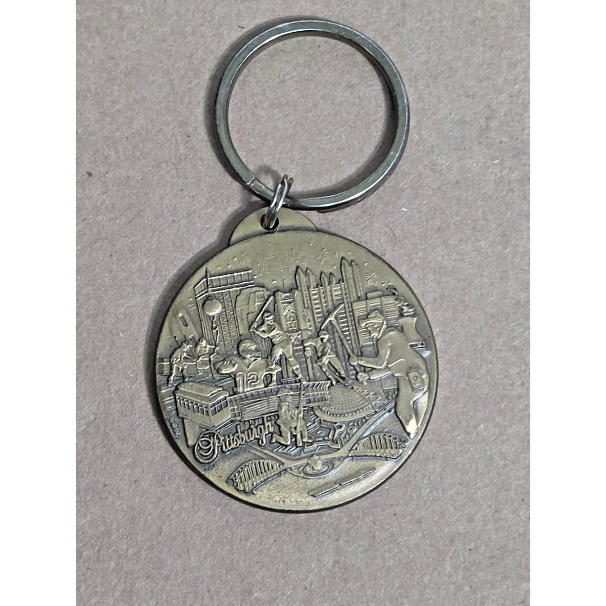Rare Vintage Federated Investors Pittsburgh Terry Bradshaw #12 Bronze Keychain
