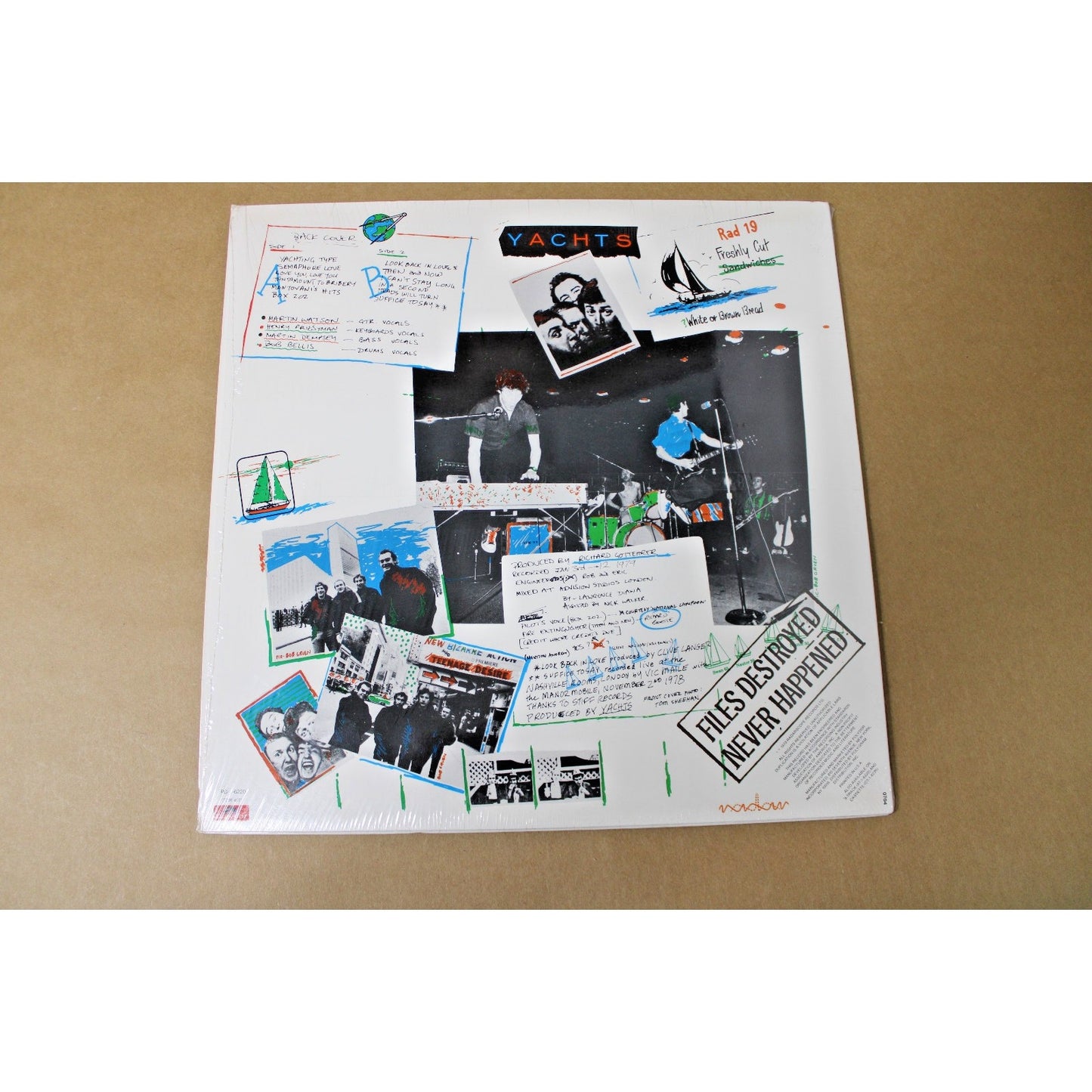 British Power Pop/ New Wave Band Yachts 1979 Album S.O.S. Polydor Bob Gruen pics