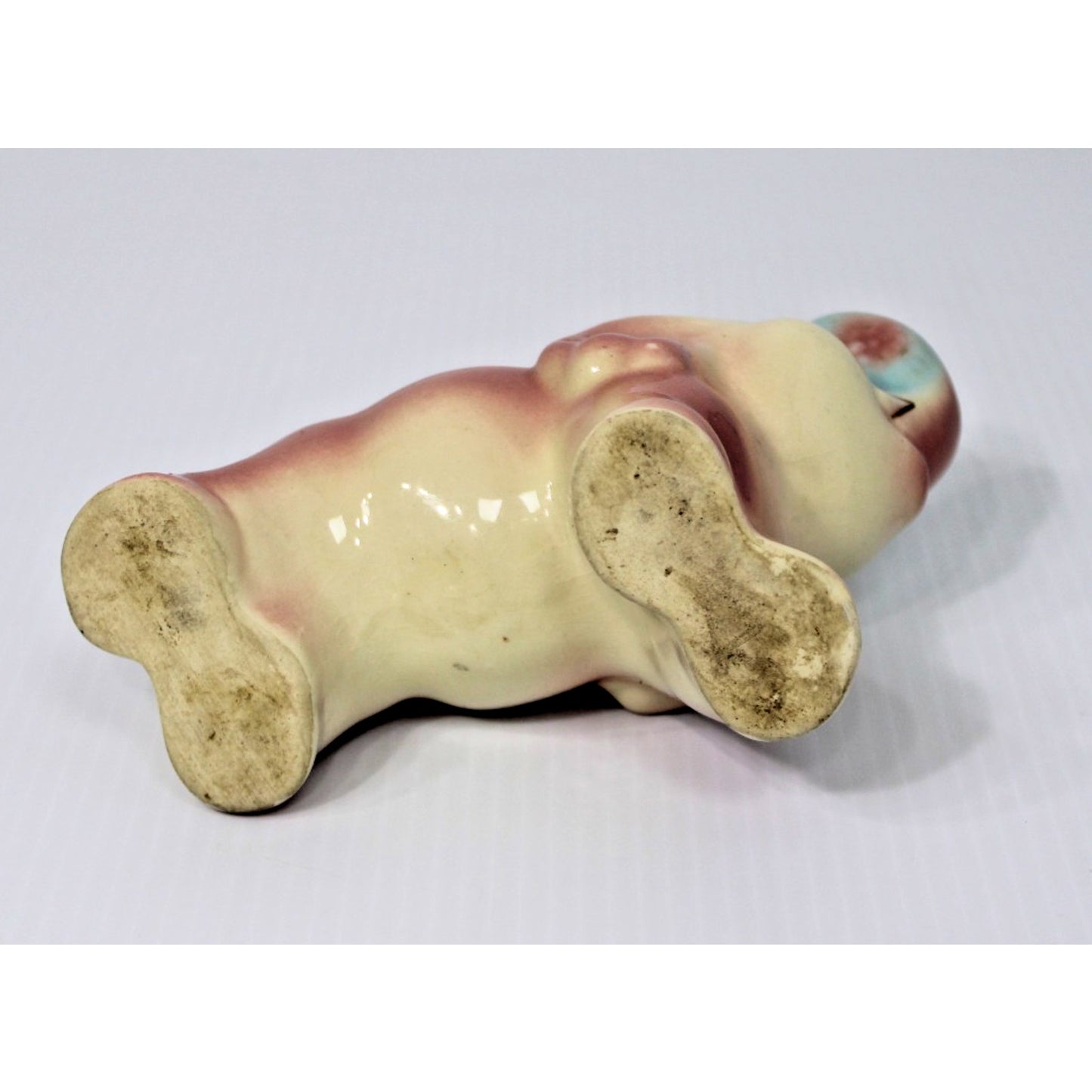 Vintage Mid Century Kitschy Elephant Ceramic Planter, Pottery, Baby, Nursery