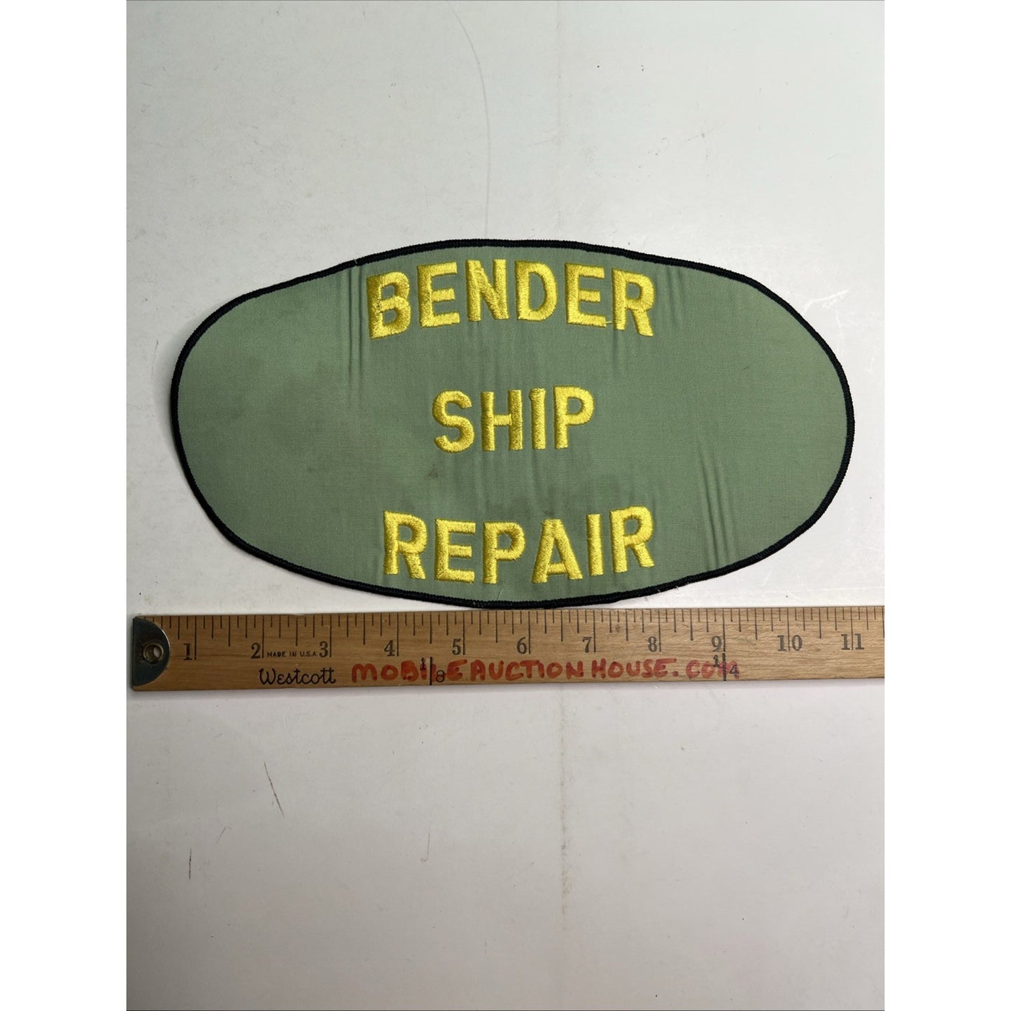 BENDER SHIP REPAIR Mobile Alabama Large Embroidered Patch Non Adhesive Used B