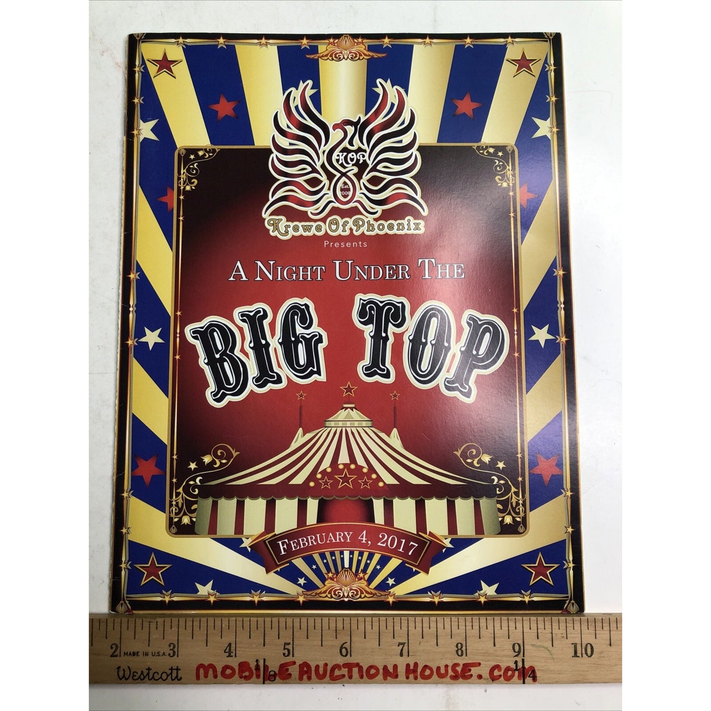 2017 Krewe Of Phoenix Mardi Gras Ball Program BIG TOP Mobile Alabama AL