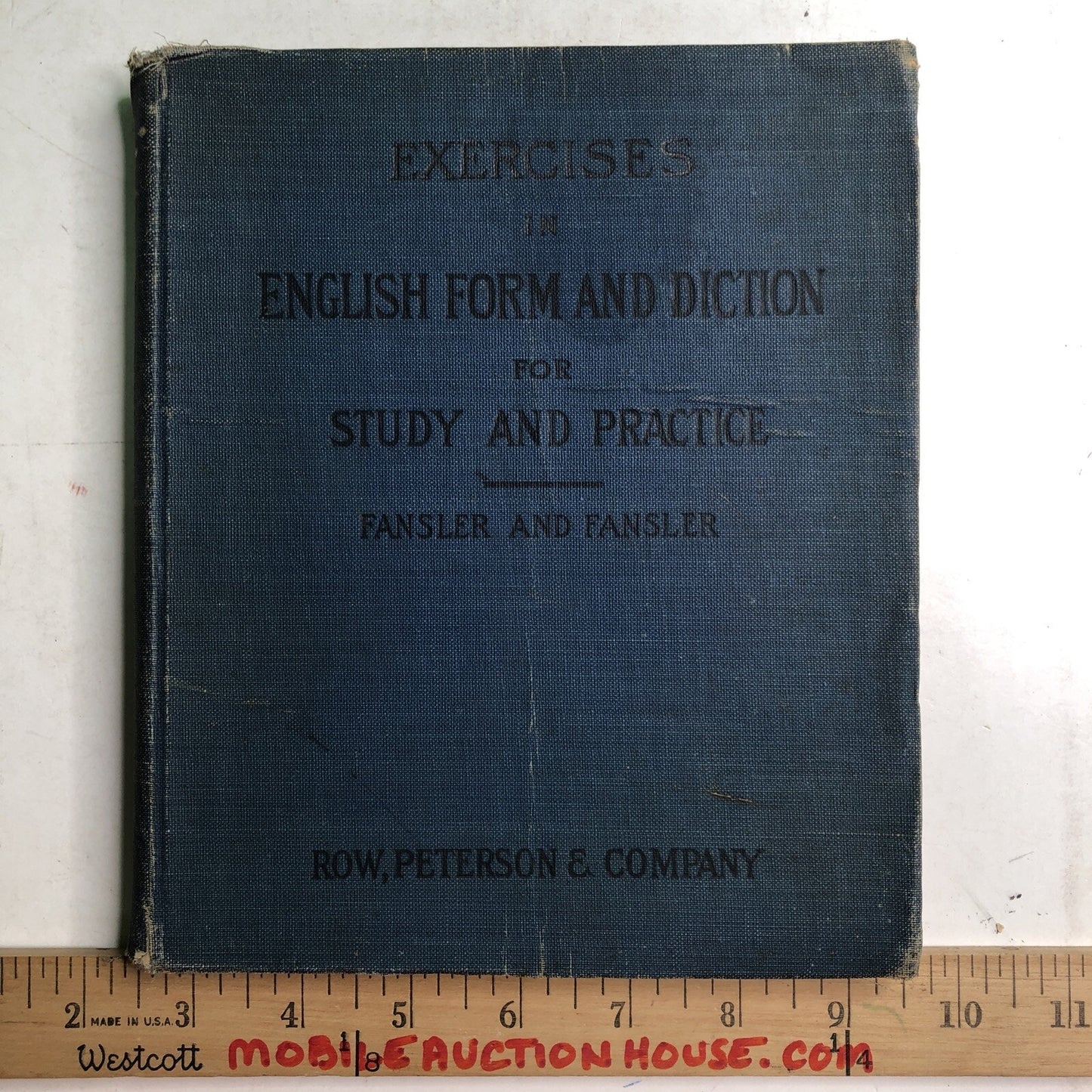 1909 Excercises In English Form And Diction by Fansler
