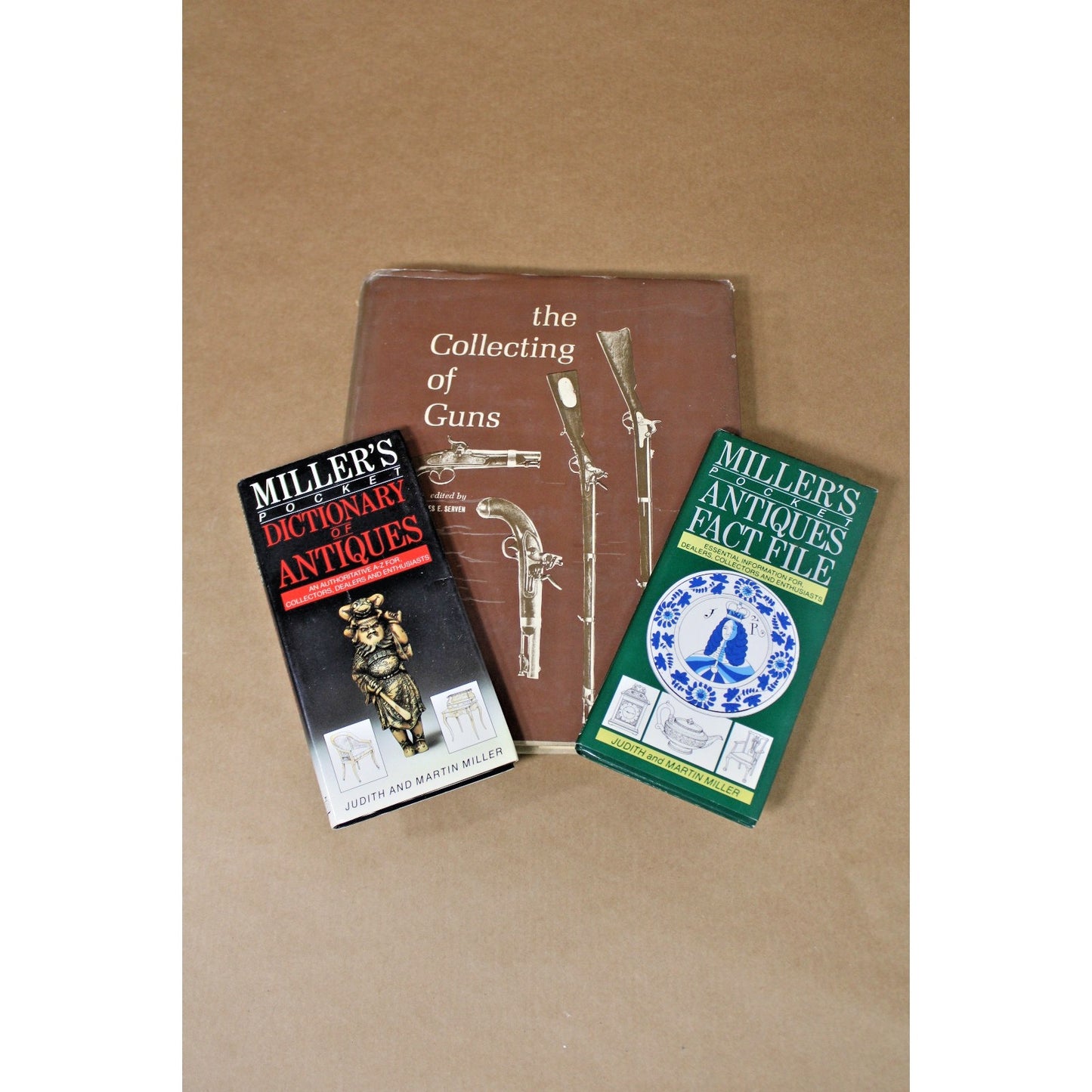 Lot of 3 Antiques Identification/ Pricing Guides for Guns, Pottery, China, Glass