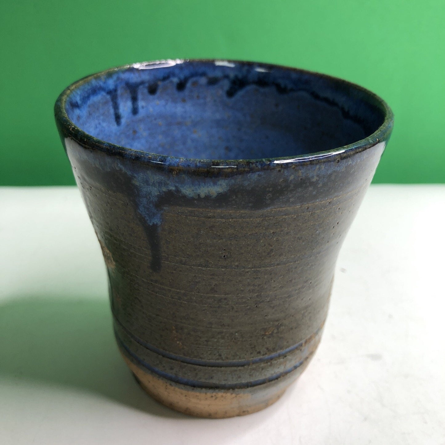 CHARLES GOLLOTT POTTERY Planter Pot Partially Glazed Speckled Mobile Alabama
