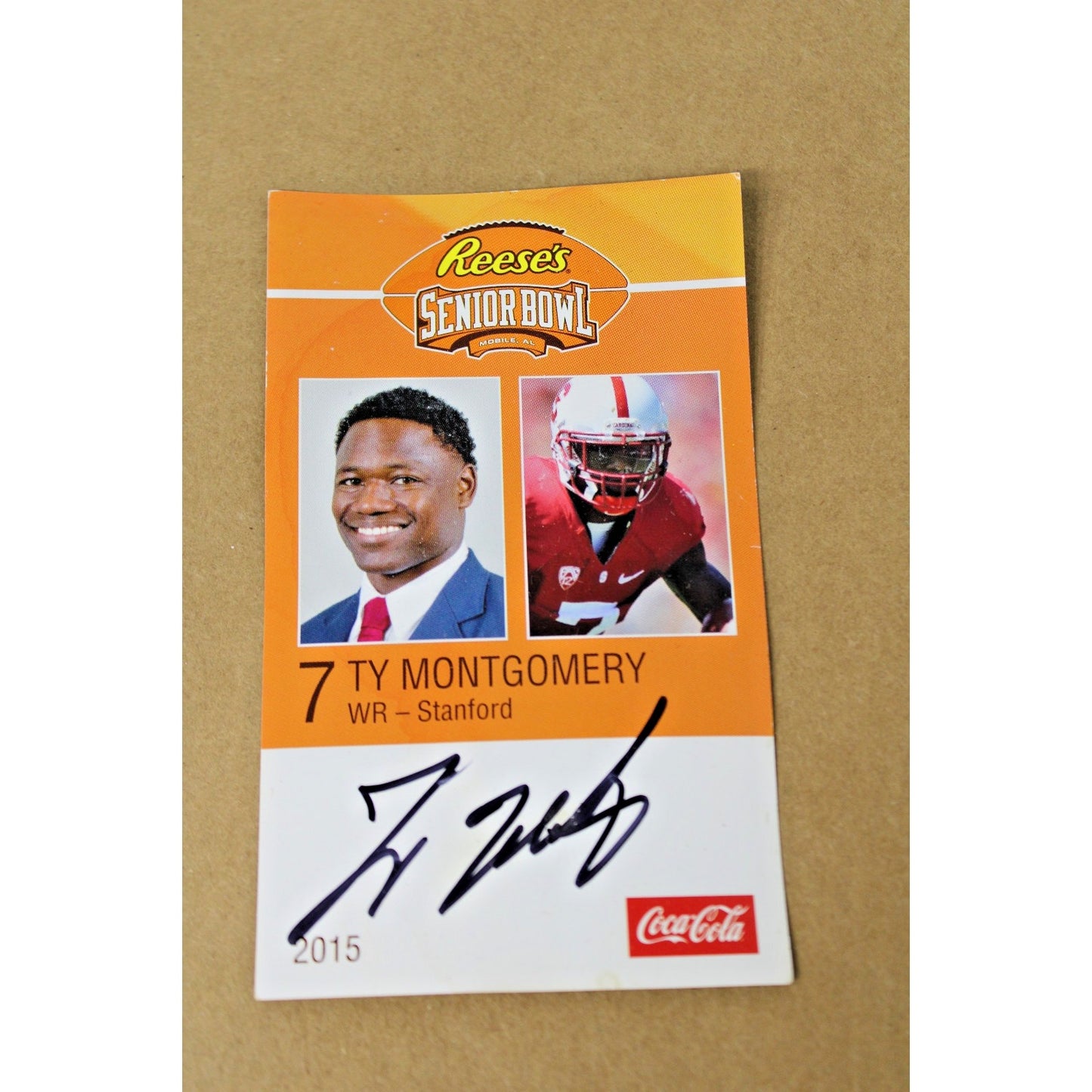 2015 Senior Bowl Signed/ Autographed Card, Ty Montgomery (NFL Patriots, Packers)