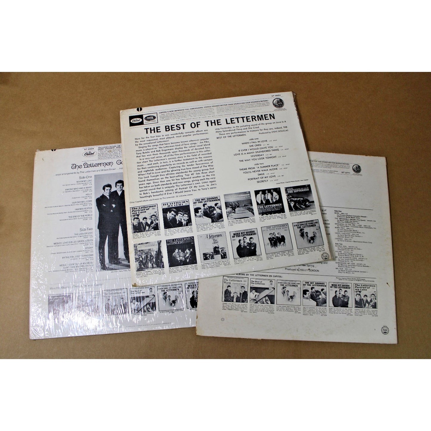 3 Record Lot, The Lettermen, Vocal Pop, 32 consecutive Billboard Charting Albums